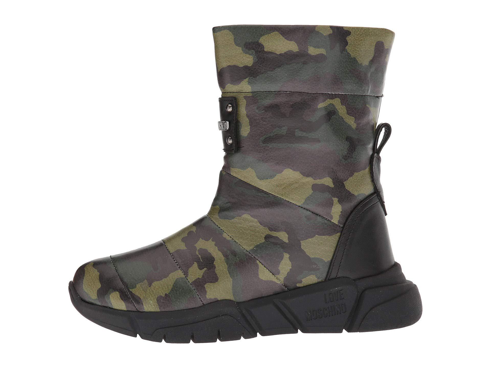 camo ankle boots