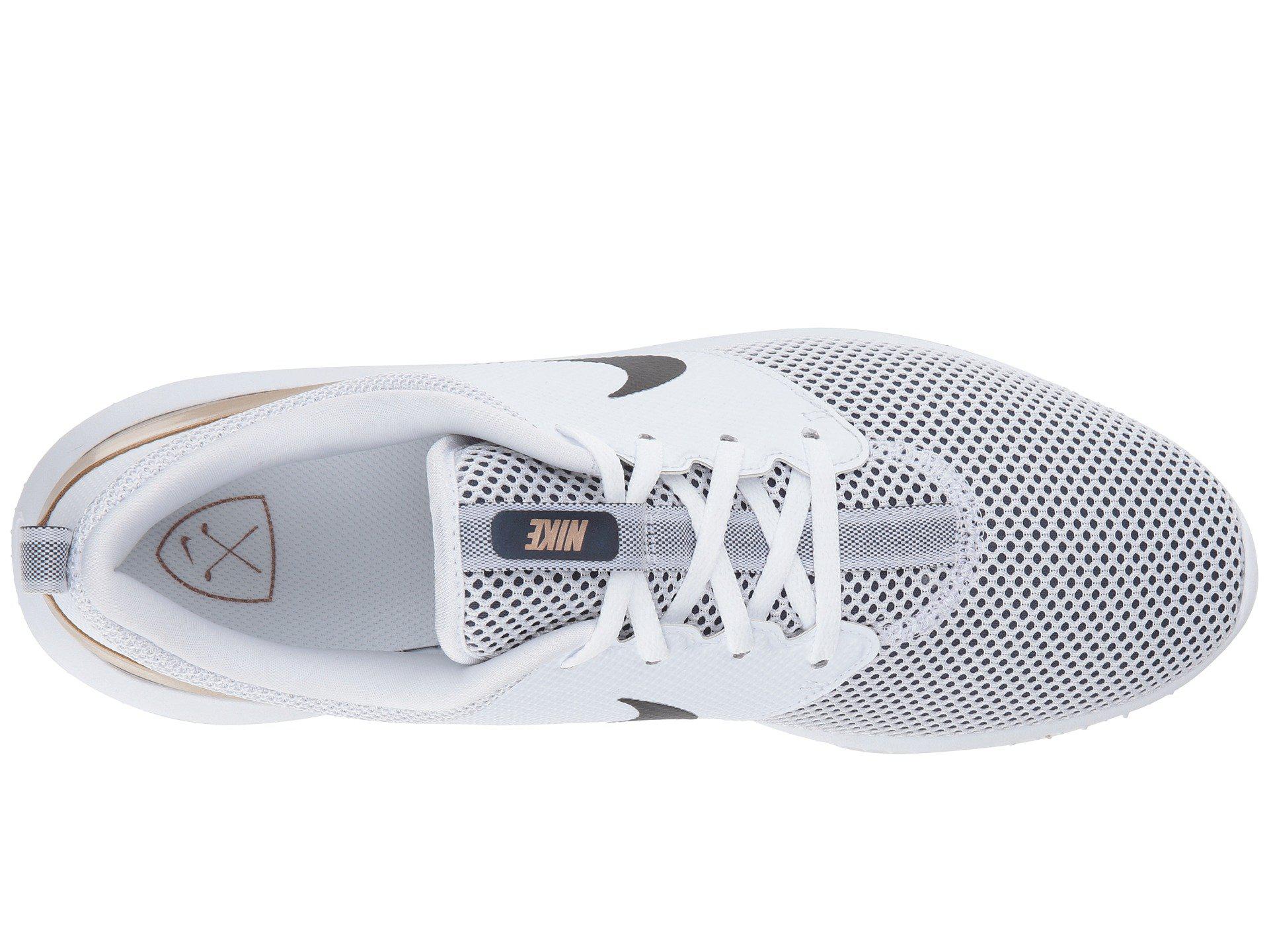nike roshe golf shoes white gold