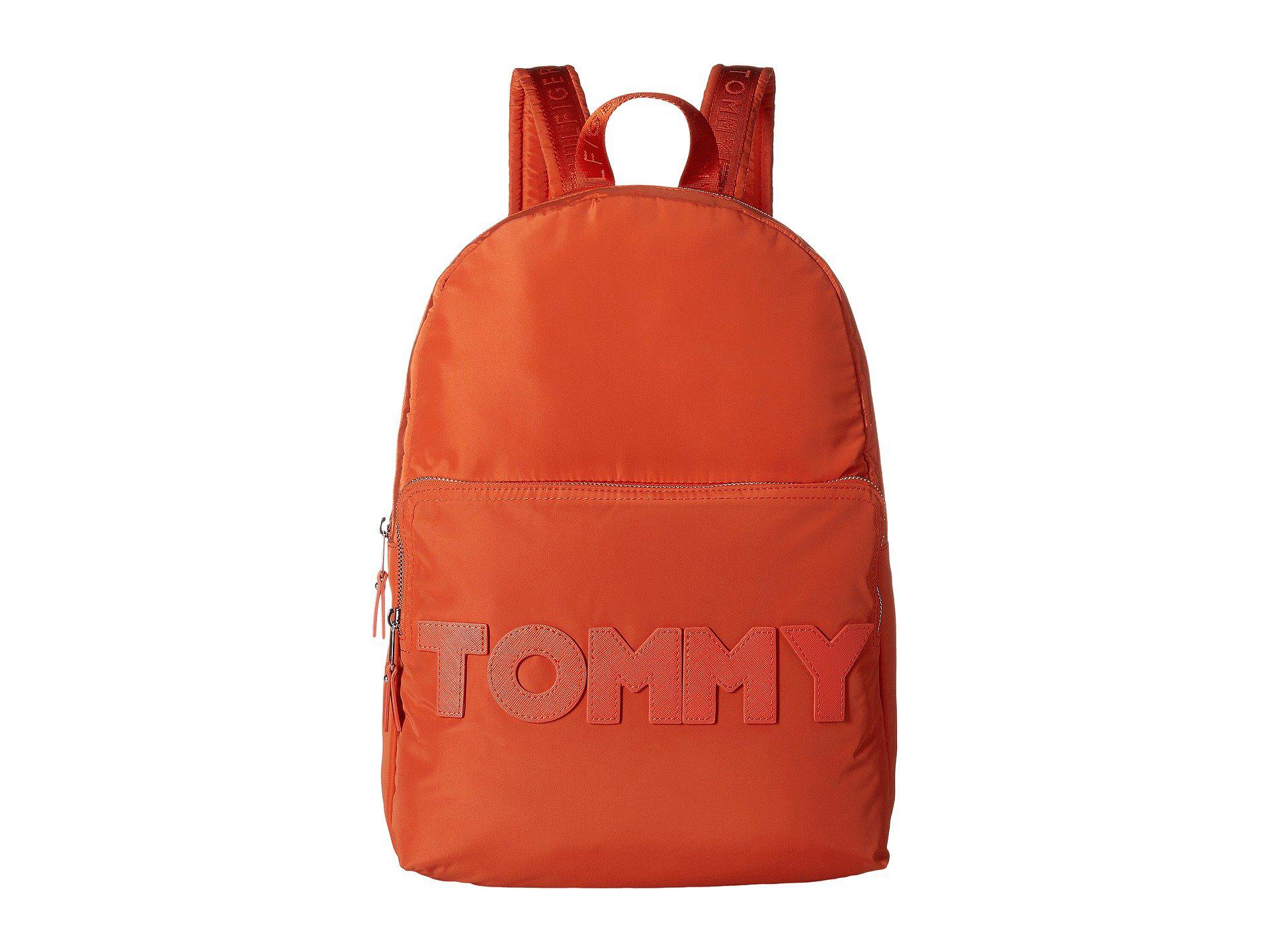 tommy hilfiger orange backpack