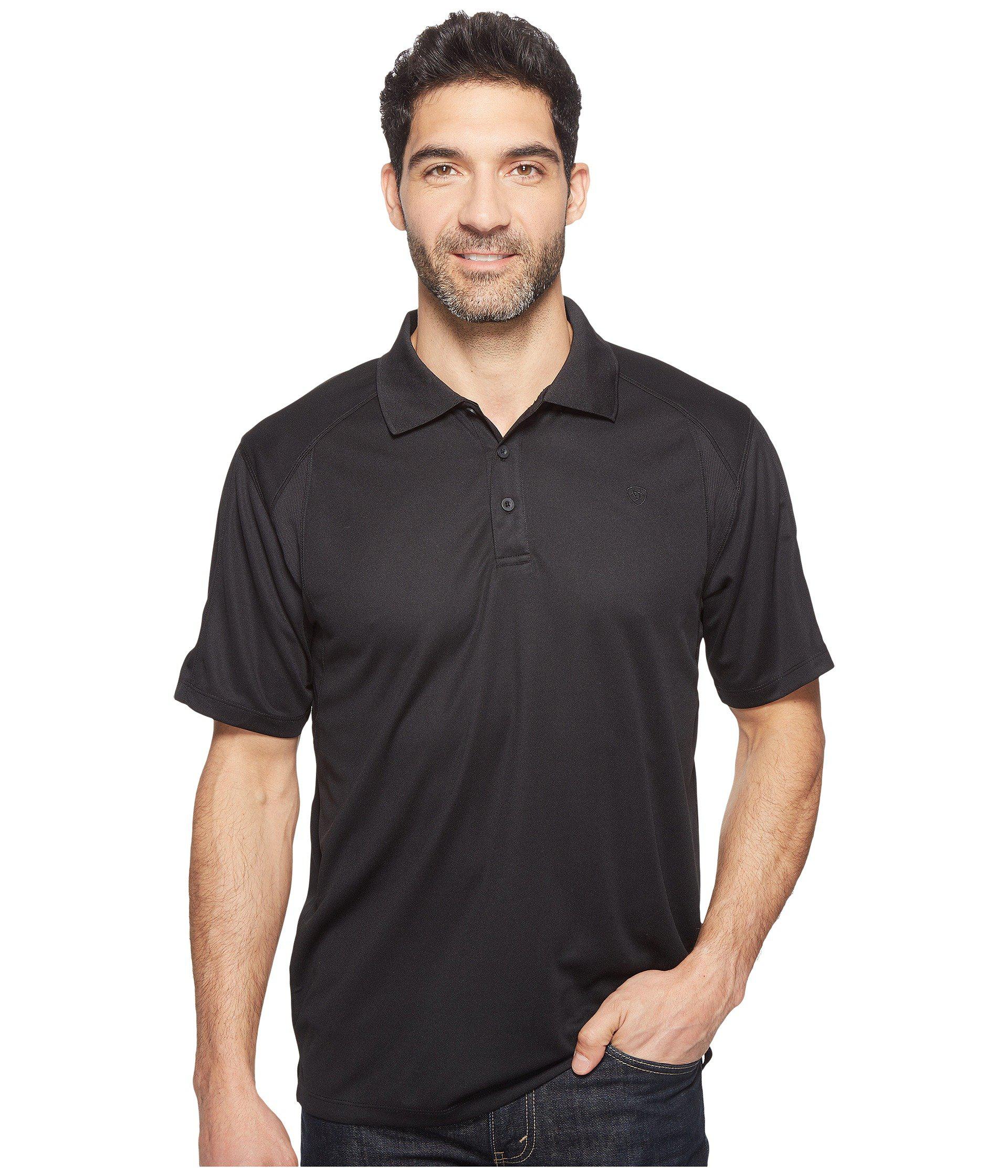 Ariat Synthetic Ac Polo in Black for Men - Lyst