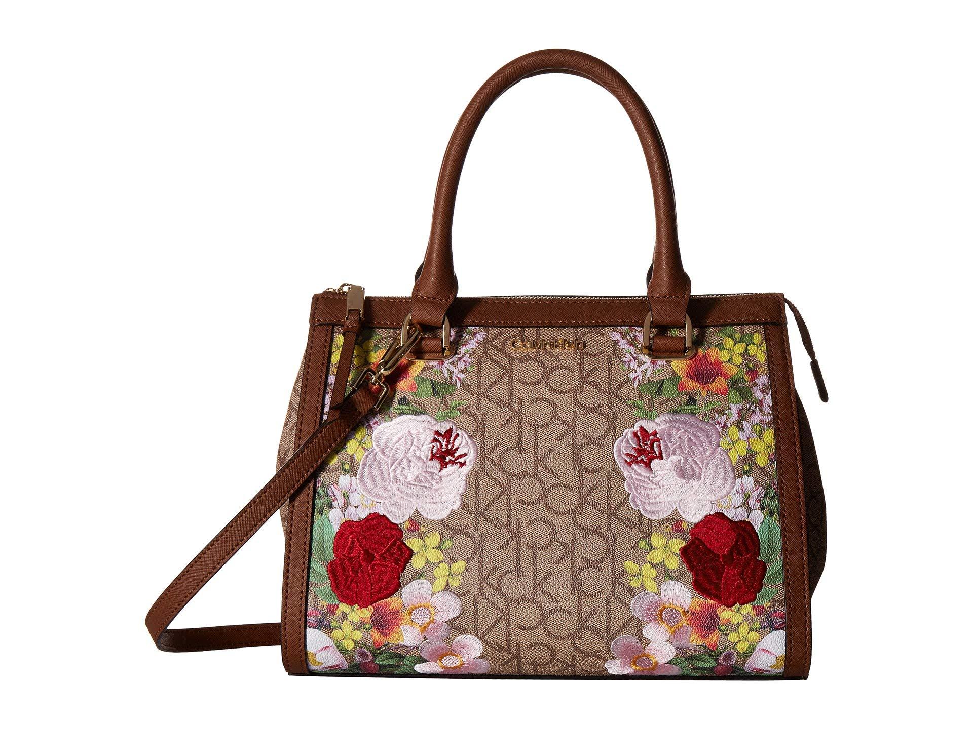 Calvin Klein, Bags, Calvin Klein Gorgeous Floral Handbag Purse Like New