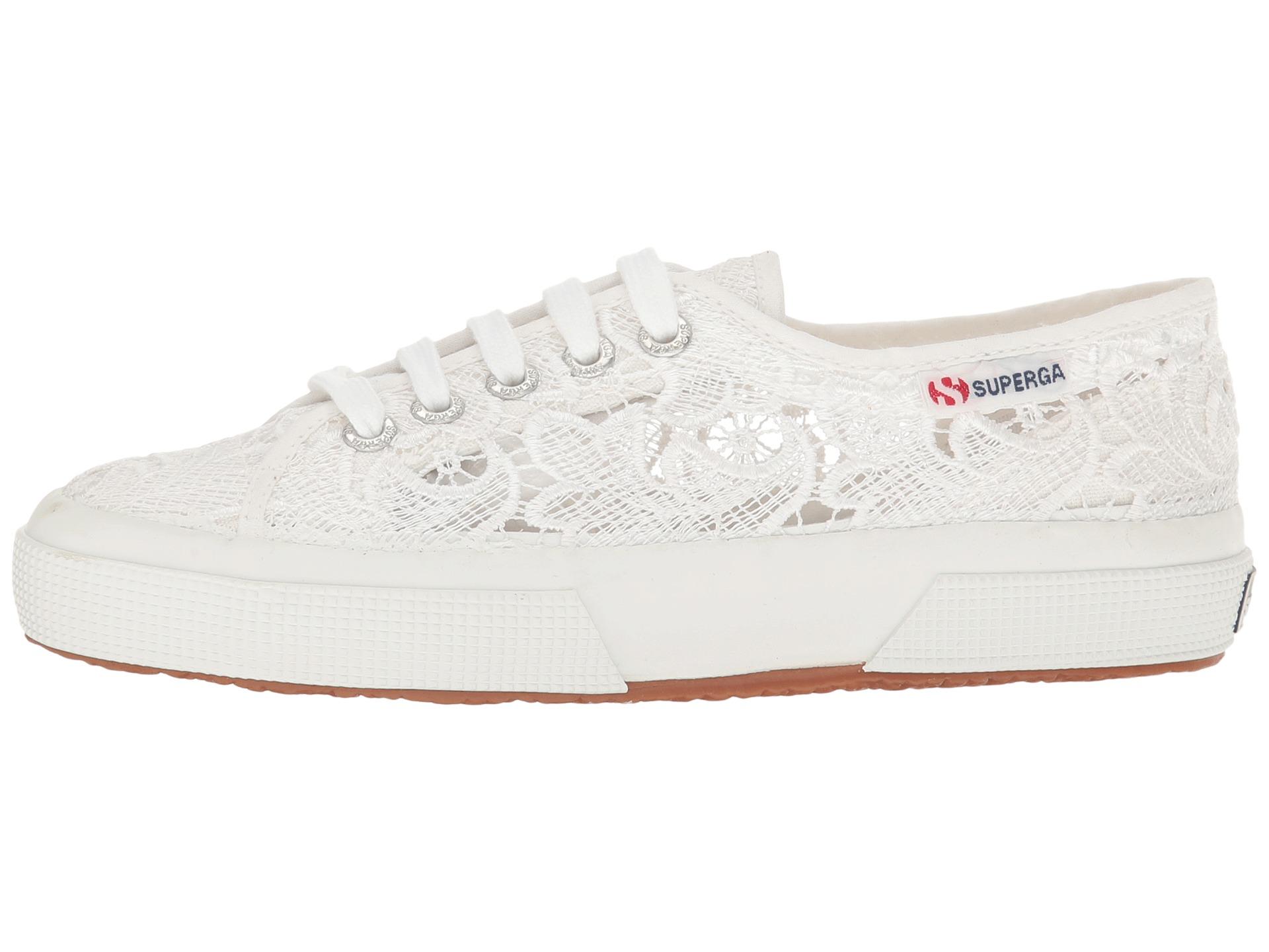 Superga Lace 2750 Macramew Fashion Sneaker in White | Lyst