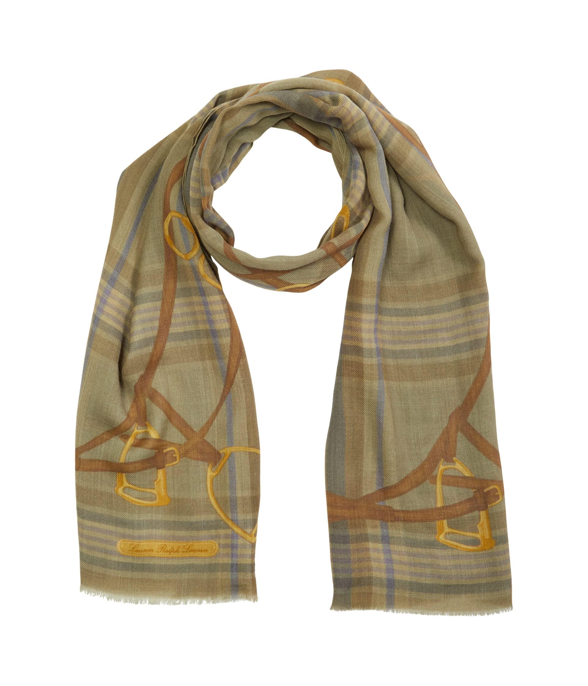 Lauren by Ralph Lauren Alana Equestrian Wrap in Green Lyst