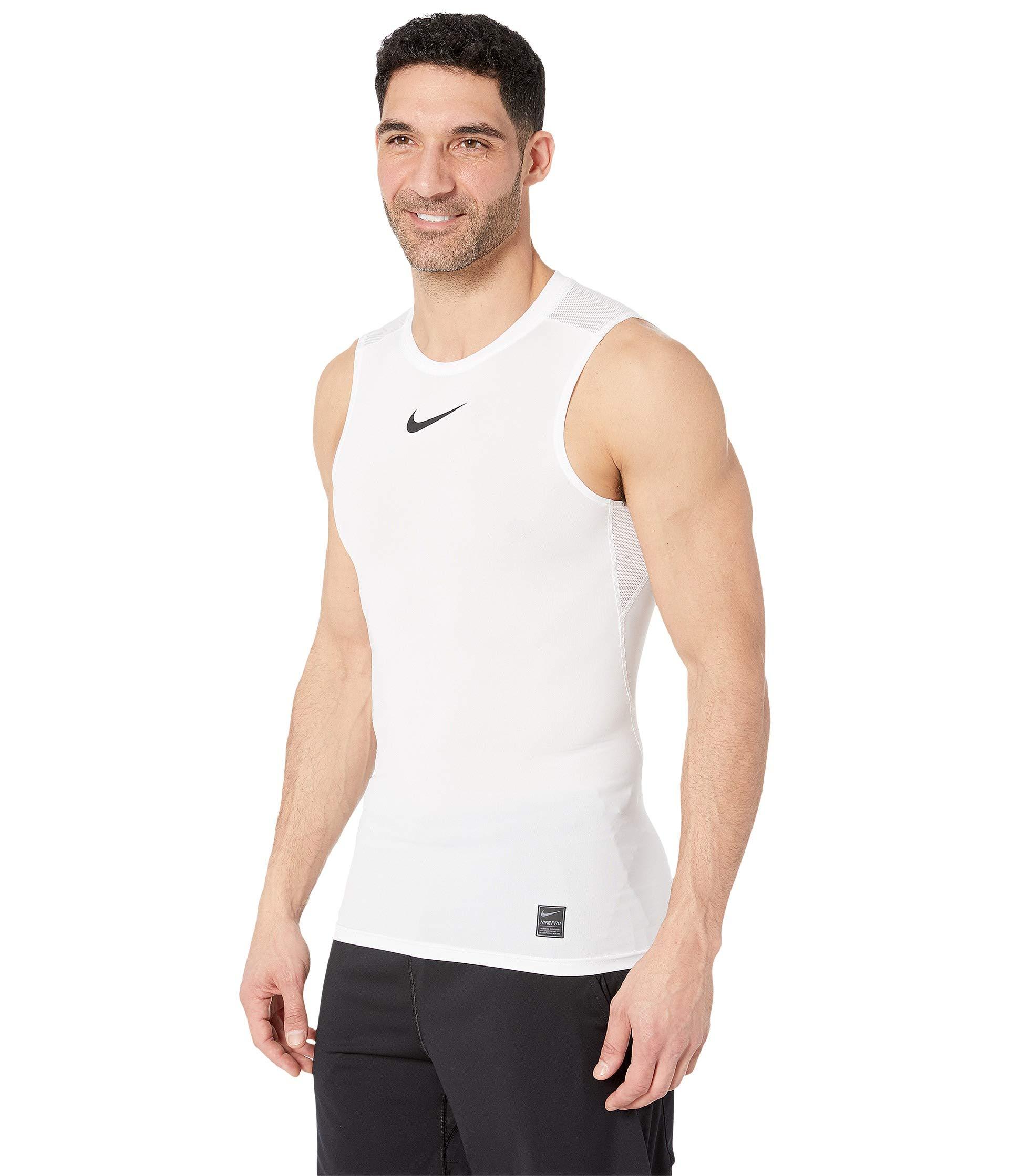 nike men's pro fitted sleeveless top