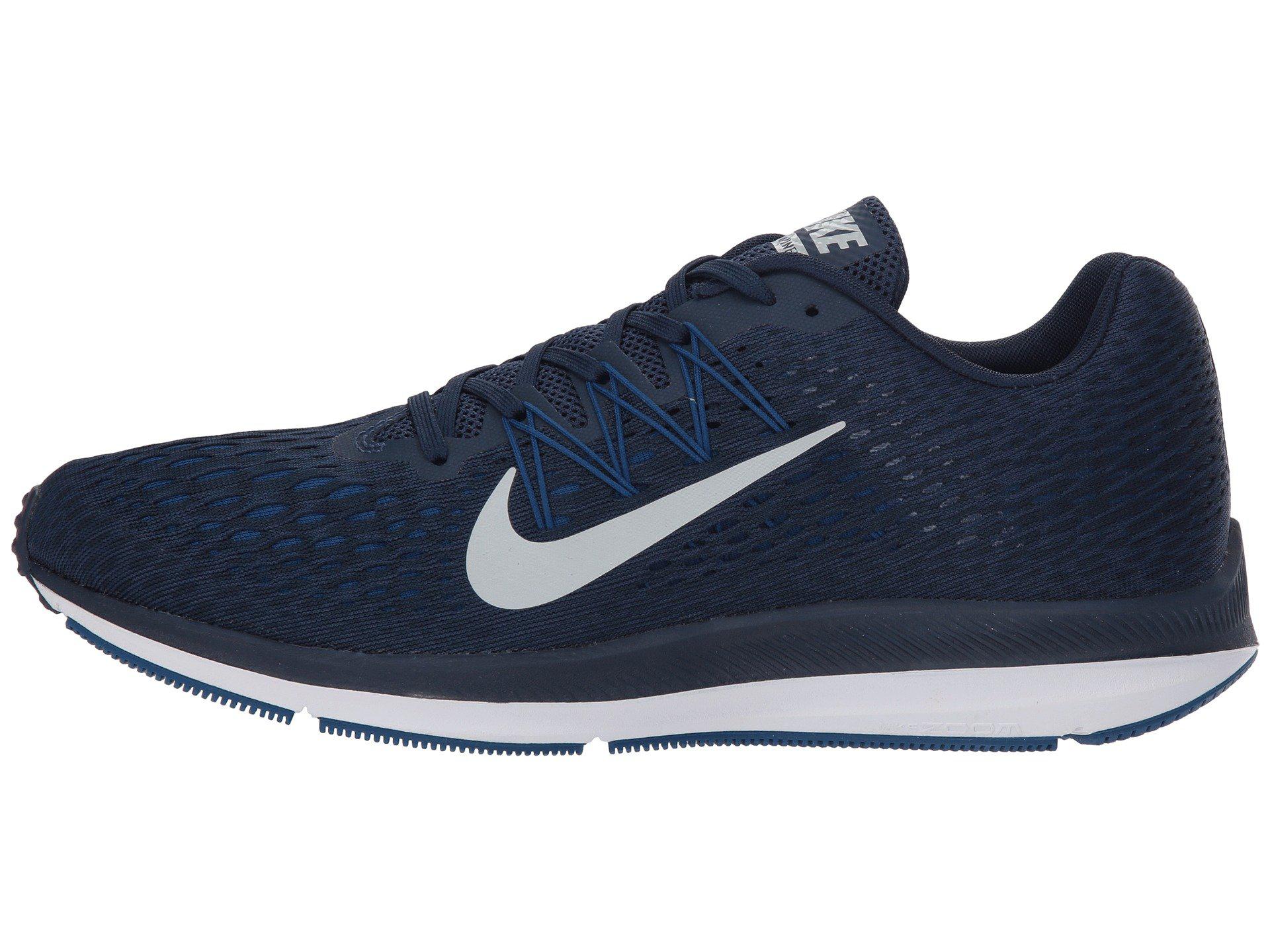 Nike Rubber Air Zoom Winflo 5 (midnight Navy/pure Platinum) Running Shoes  in Blue for Men | Lyst