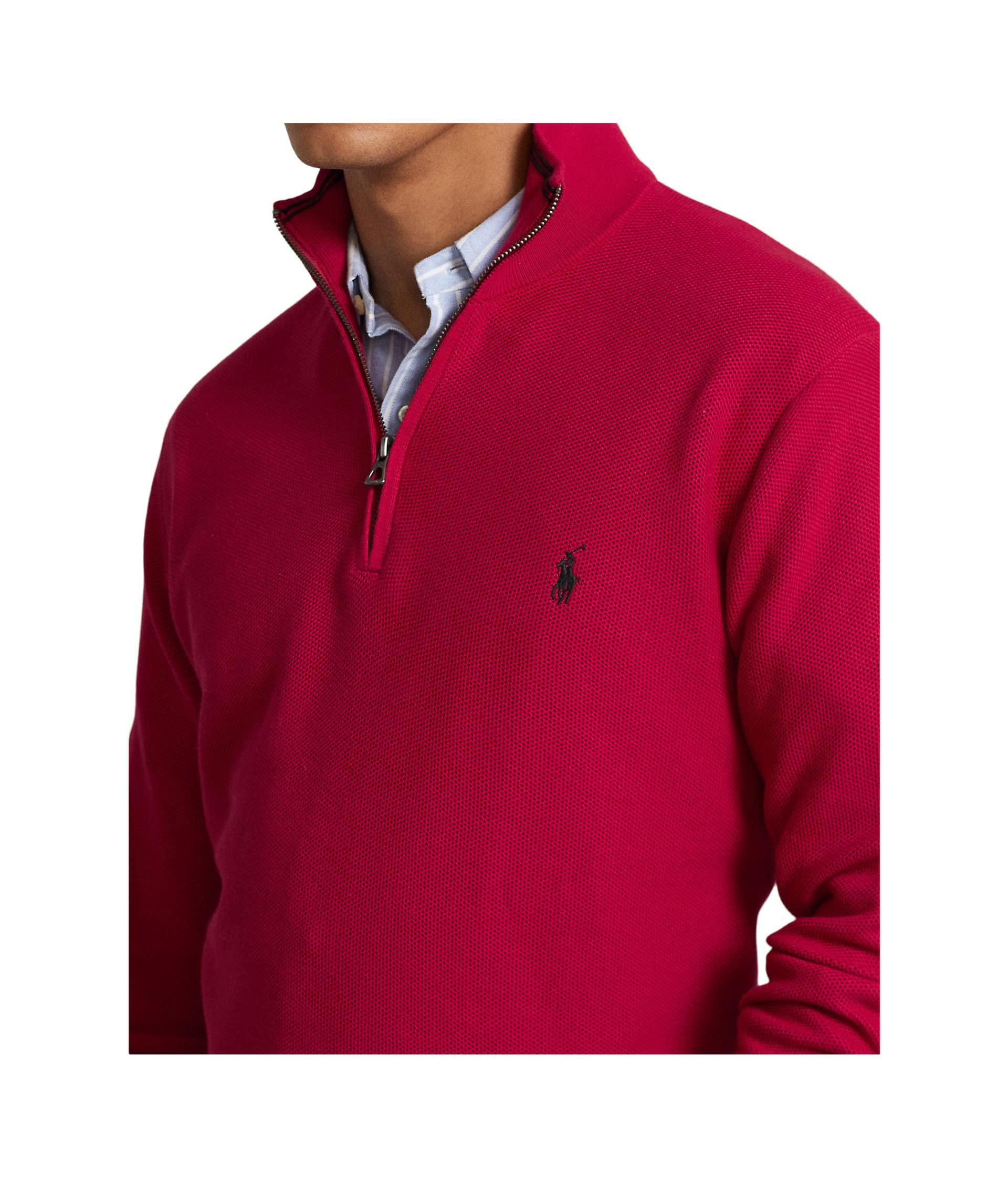 Red polo quarter zip new arrivals