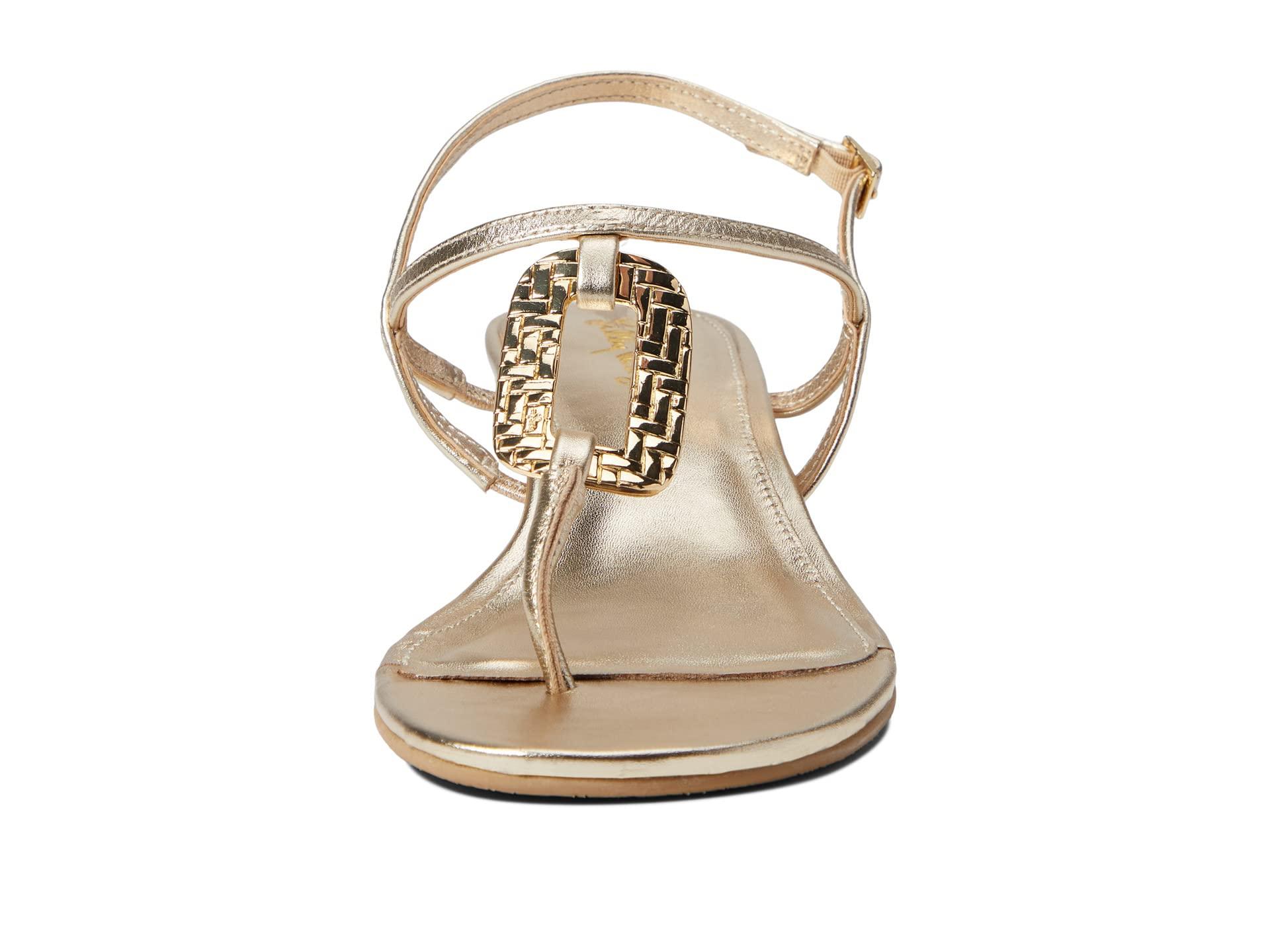 Lilly Pulitzer Good As Gold Wedge in Metallic | Lyst