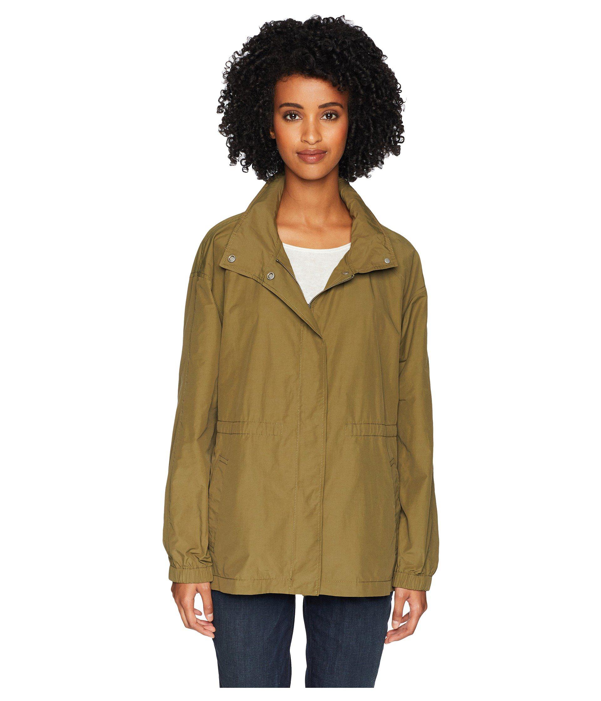 eileen fisher stand collar jacket
