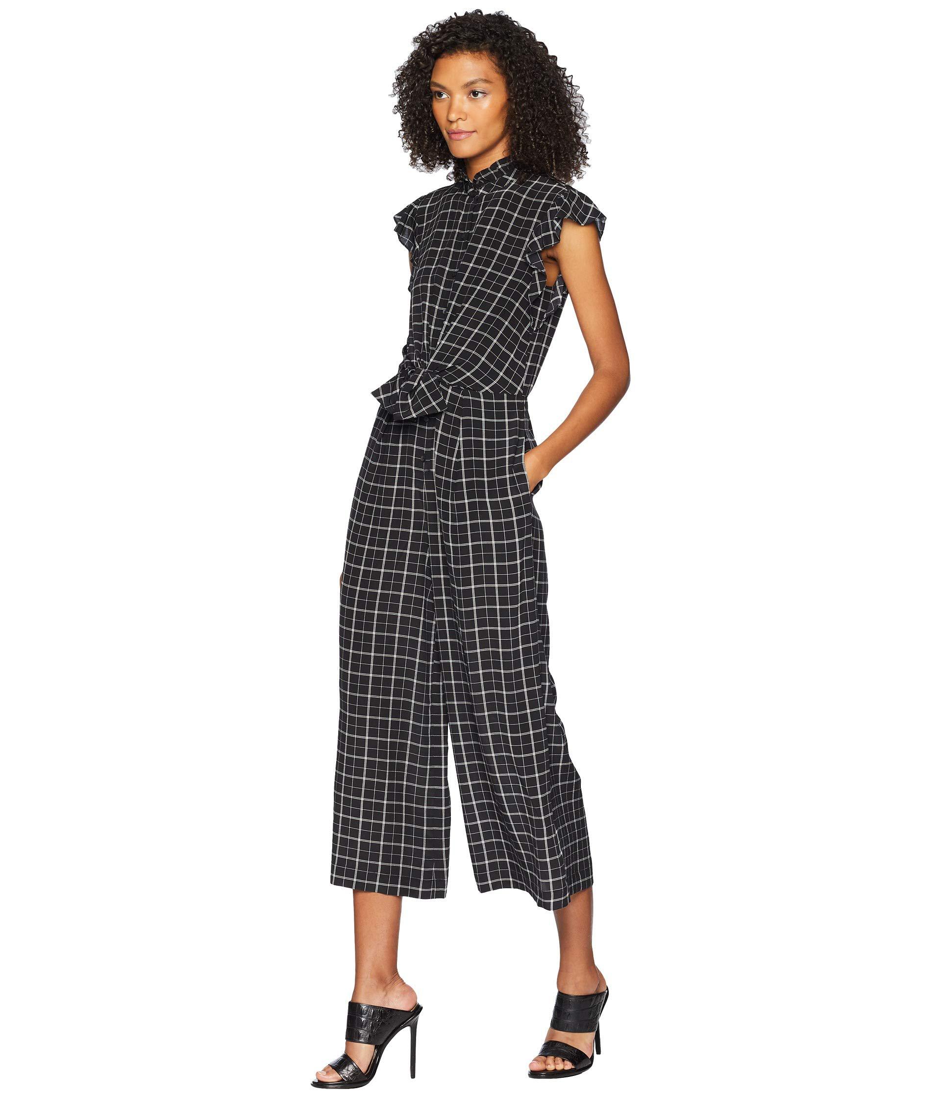 rebecca taylor plaid silk jumpsuit