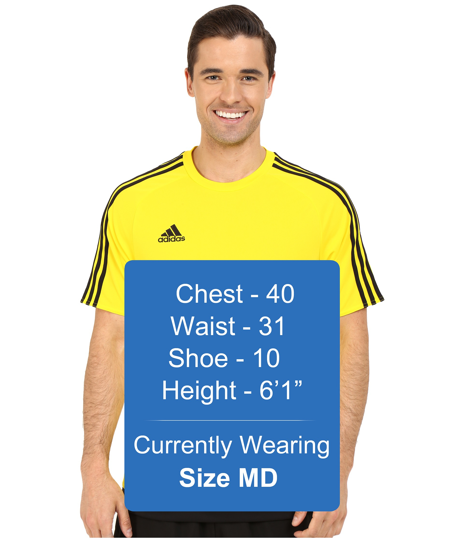 adidas Men's Short-sleeve Soccer Yellow for Men