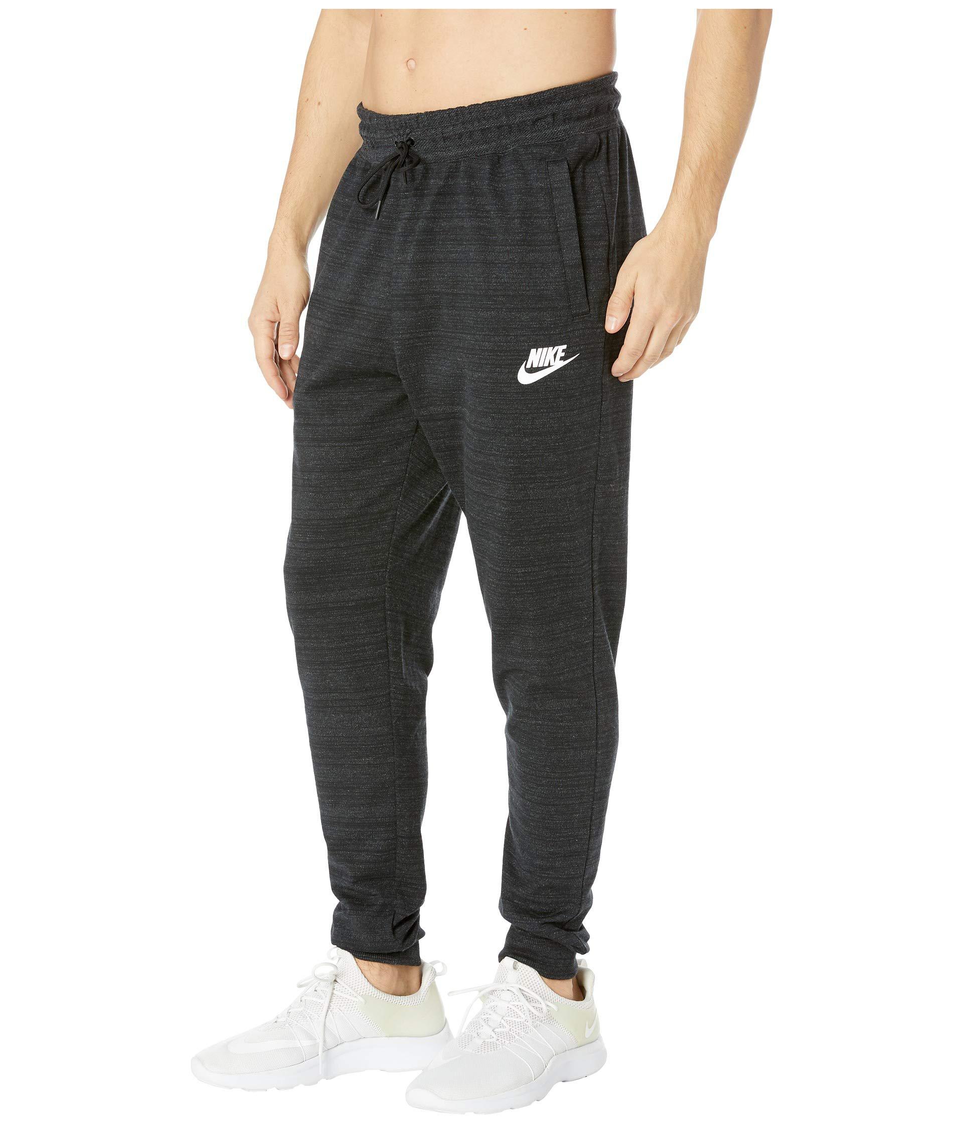 Nike Cotton Nsw Av15 Knit Jogger (black/heather/white) Casual Pants for Men  - Lyst