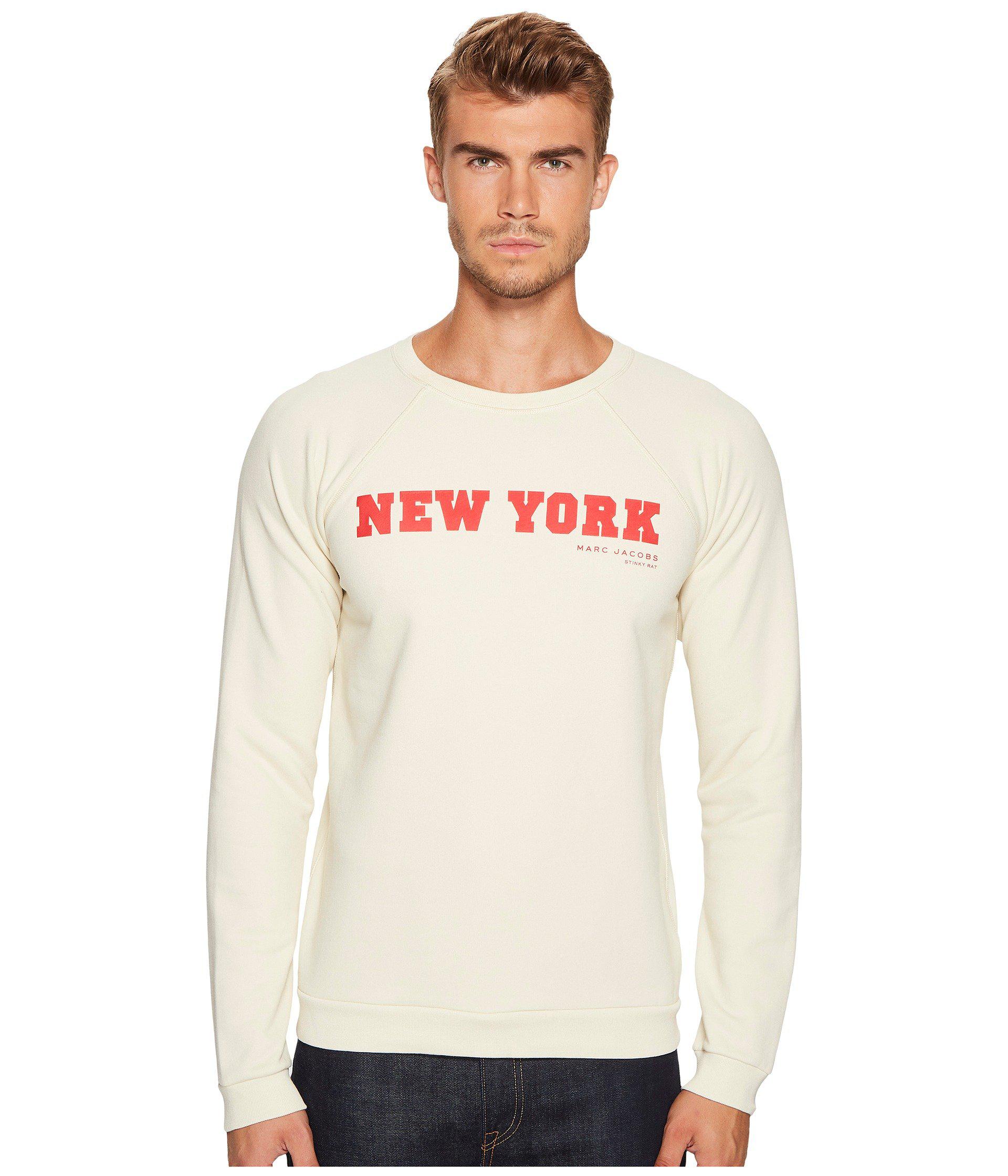 Marc Jacobs Cotton New York Sweatshirt In White For Men Lyst