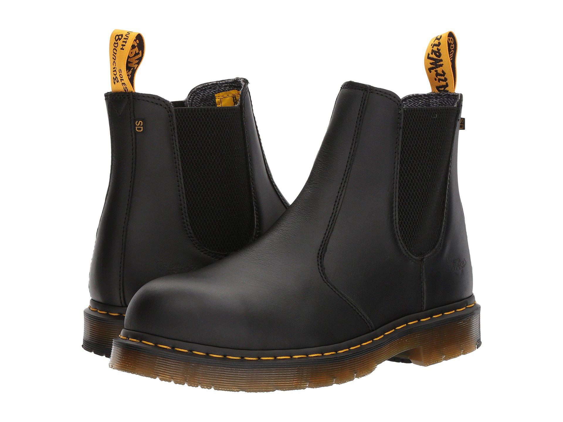 Dr. Martens Leather Fellside Steel Toe Sd Chelsea in Black for Men - Lyst