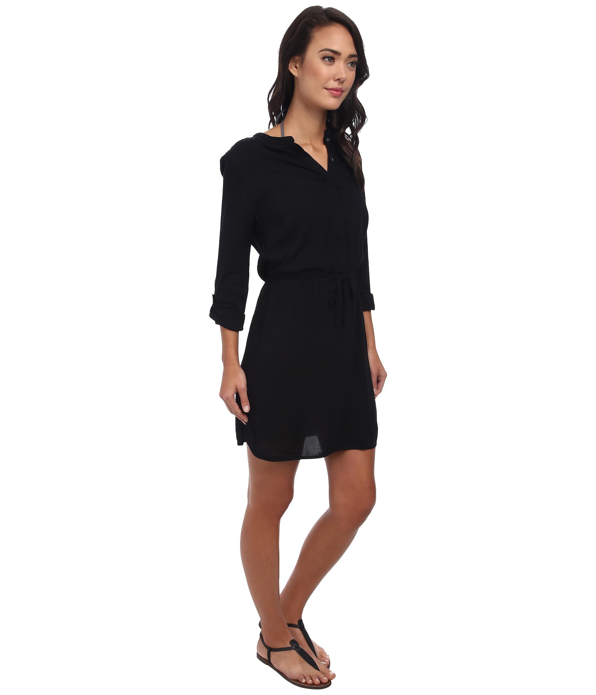 Body Glove Pam Shirt Dress Cover-up in Black - Lyst