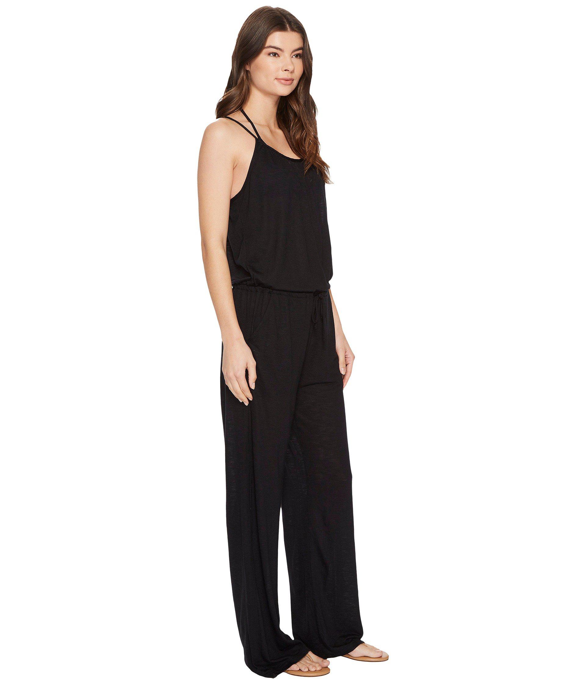 Becca Breezy Basics Jumpsuit Cover-up in Black | Lyst