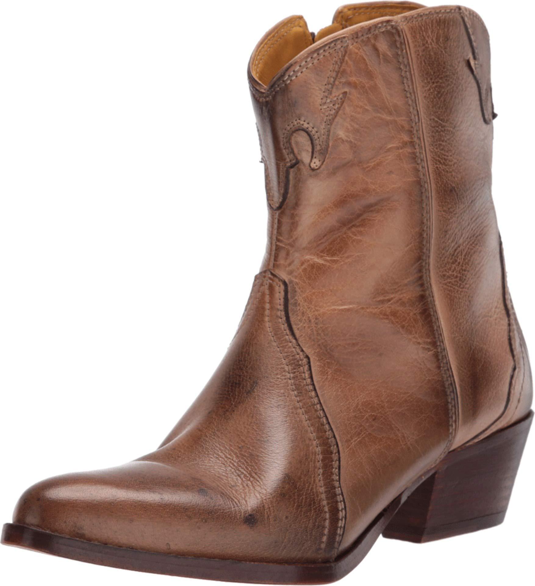 Free People Leather New Frontier Western Boot in Brown Lyst
