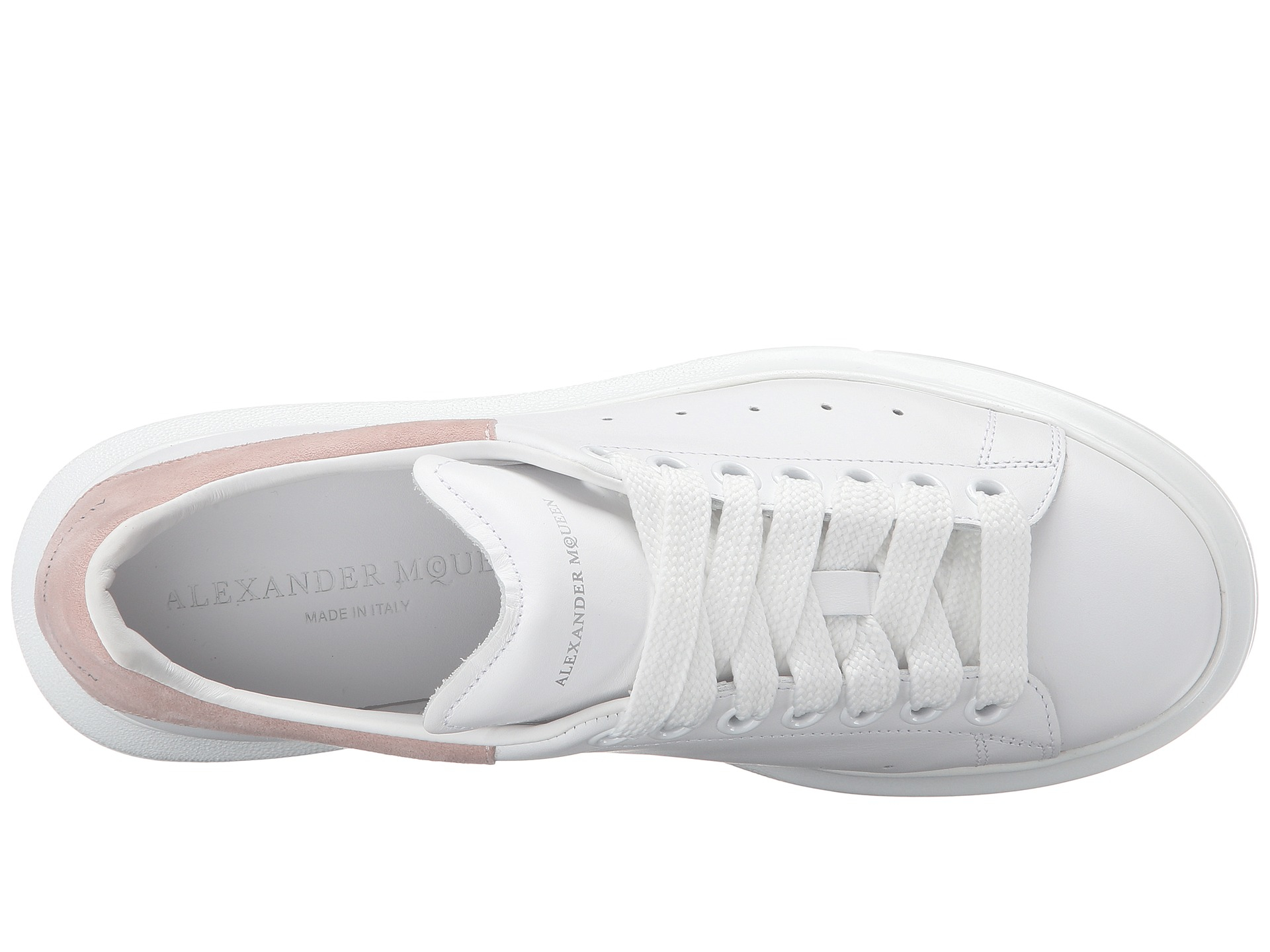 Alexander McQueen Leather Sneaker Pelle S.gomma in White - Lyst