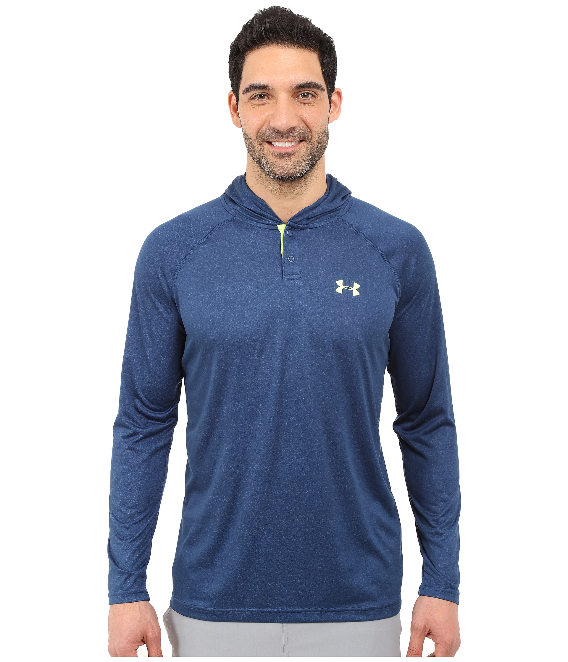 under armour tech popover henley hoodie