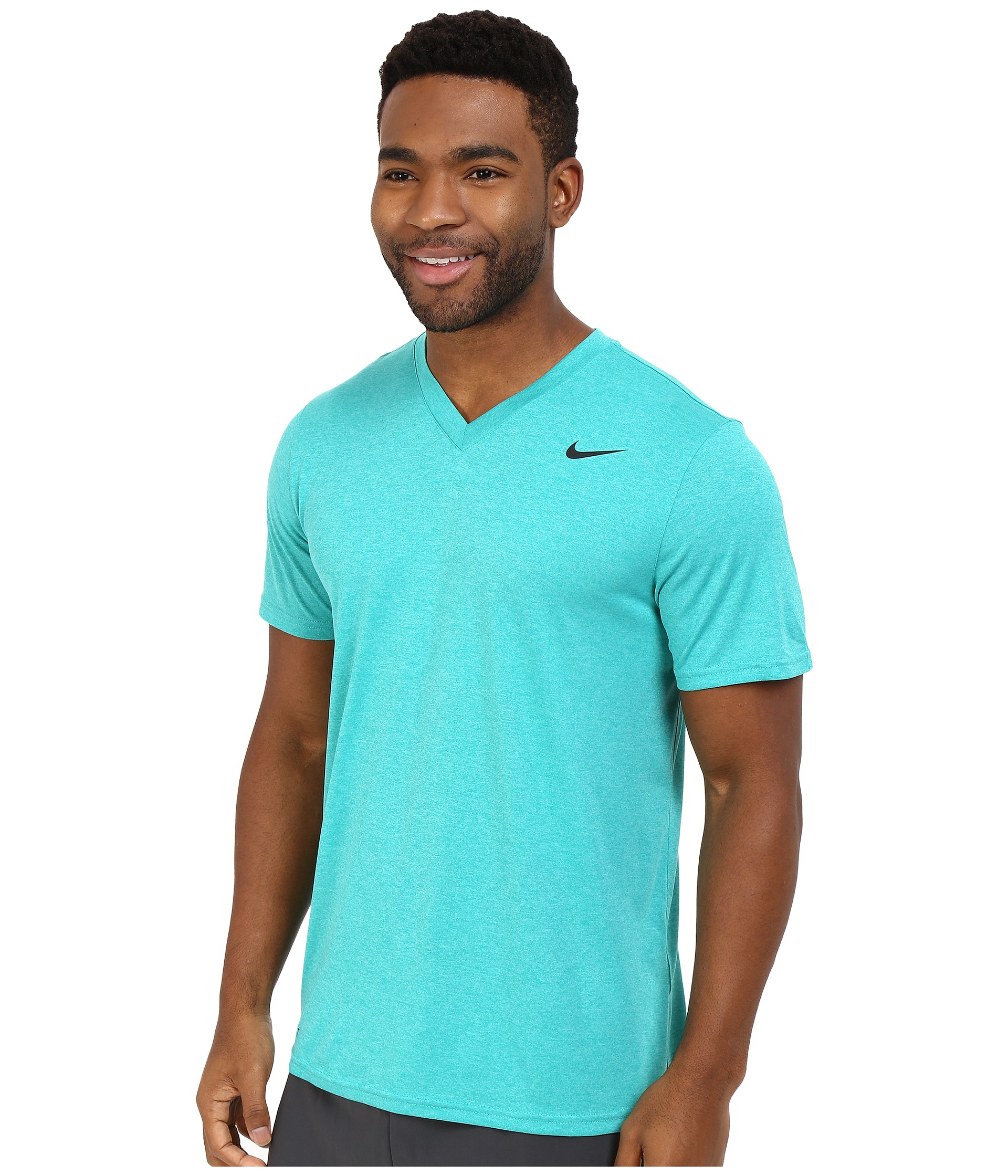 Nike Legend 2.0 Short Sleeve V-neck Tee in Blue for Men | Lyst