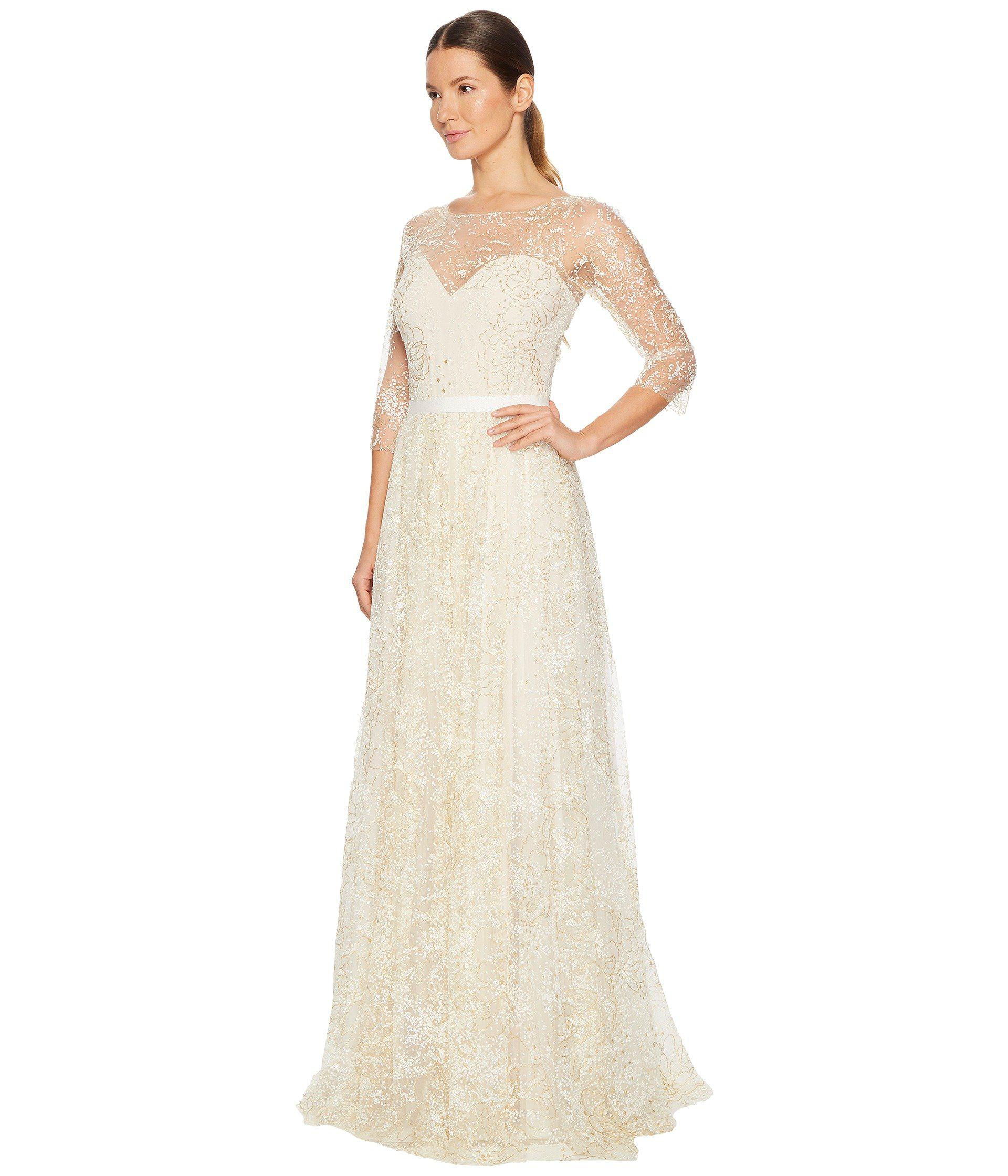 marchesa notte glitter tulle gown