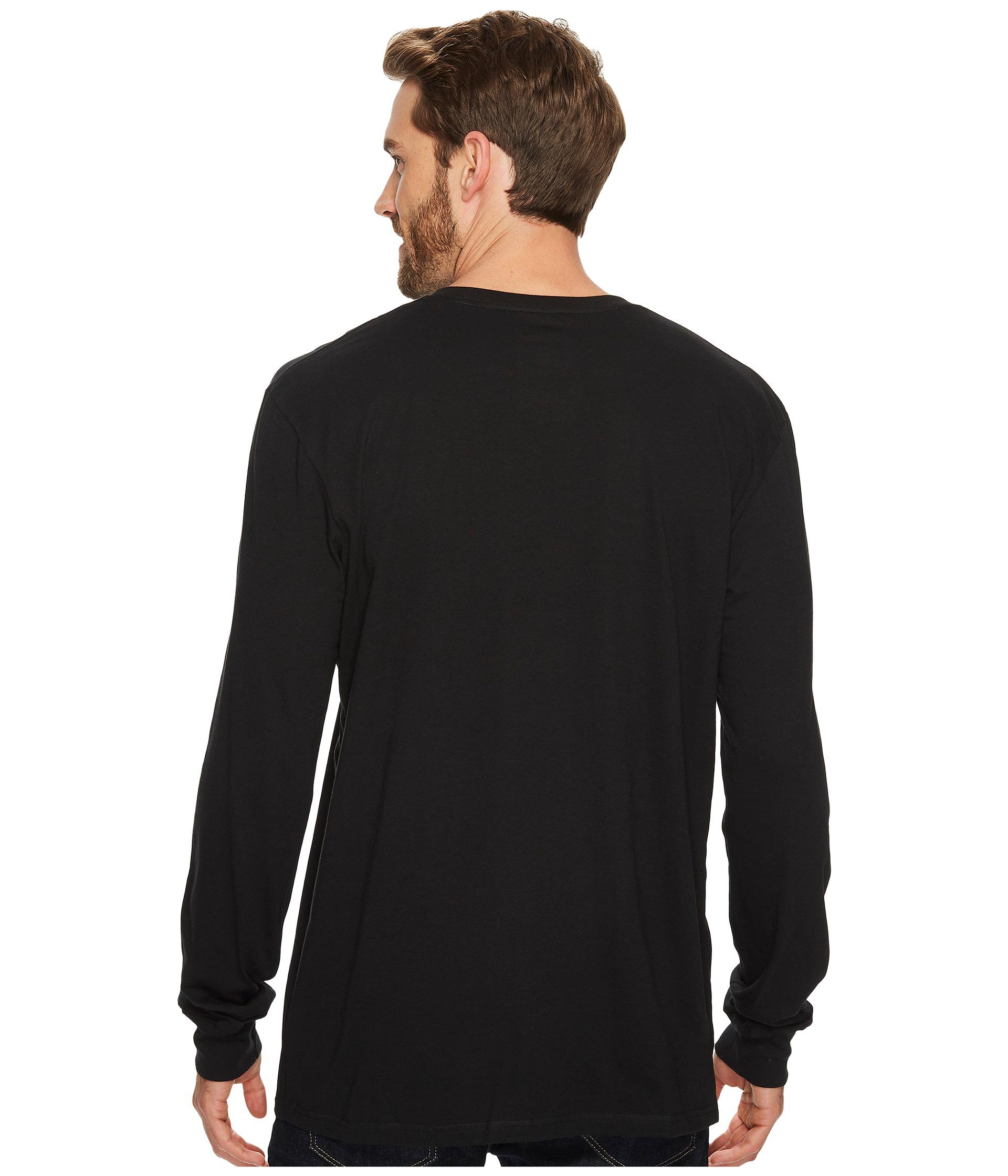 Download The North Face Cotton Long Sleeve Half Dome Tee in Black ...