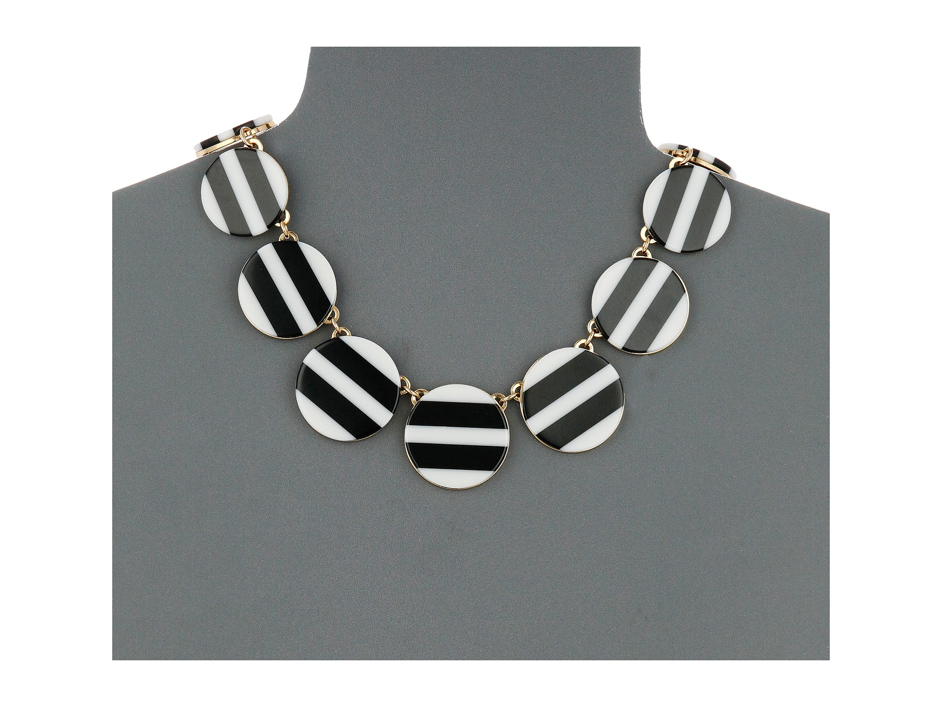 Kate Spade Dot Dot Dot Striped Necklace in Black Lyst