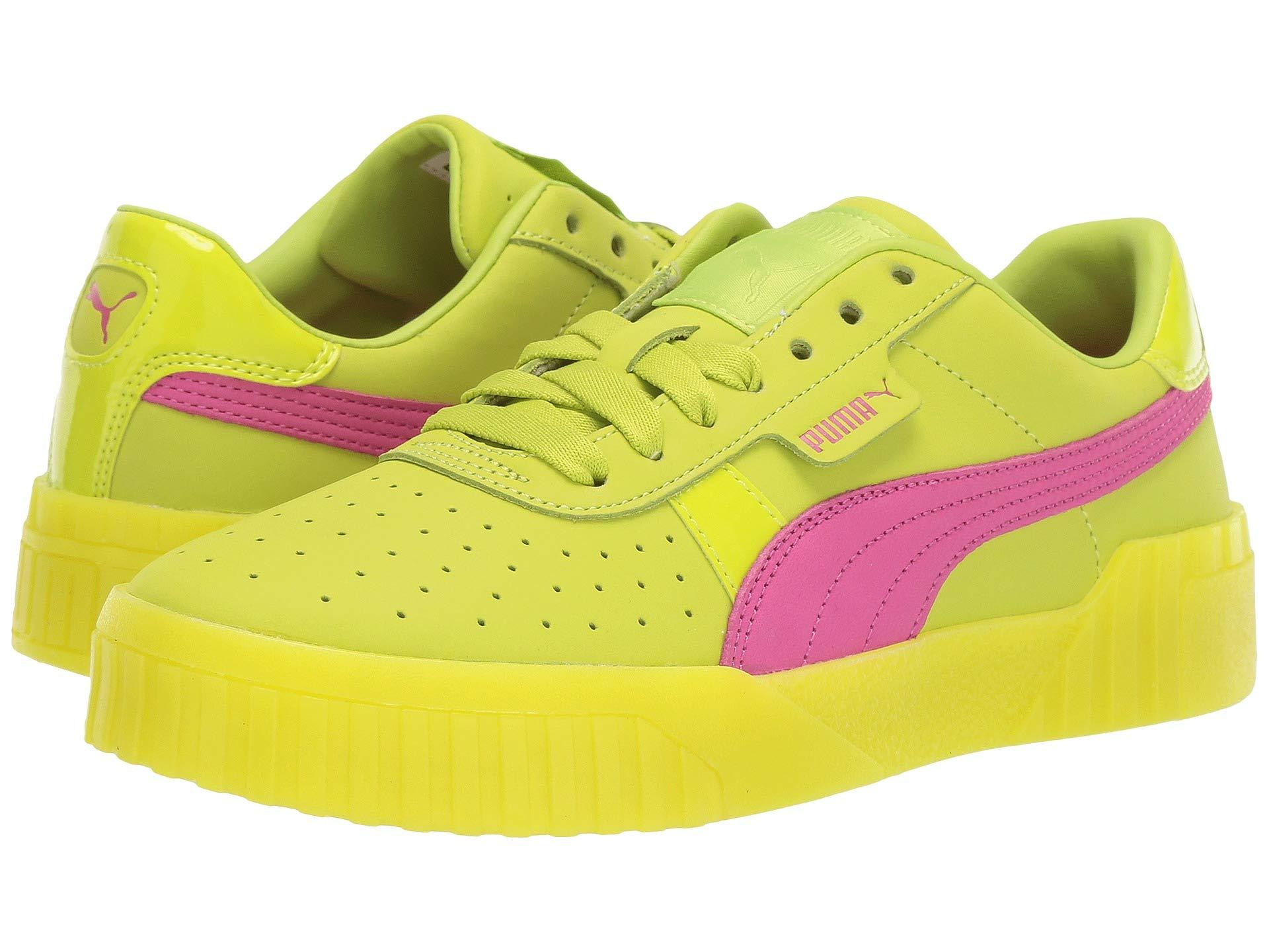 PUMA Leather Cali 90s (limepunch/fuchsia Purple) Women's Shoes in Yellow -  Lyst