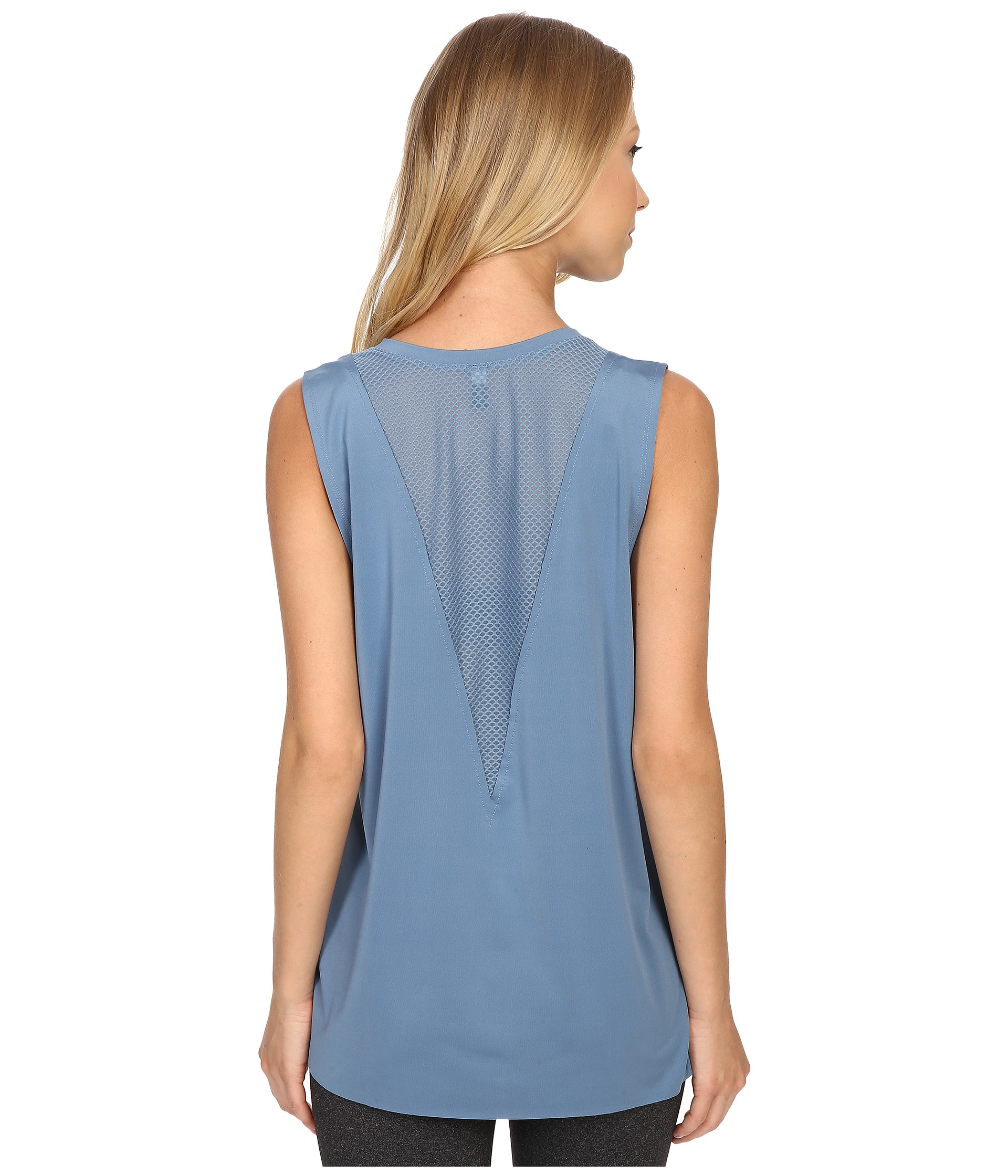 Download Onzie Synthetic Triangle Mesh Tank Top in Blue - Lyst