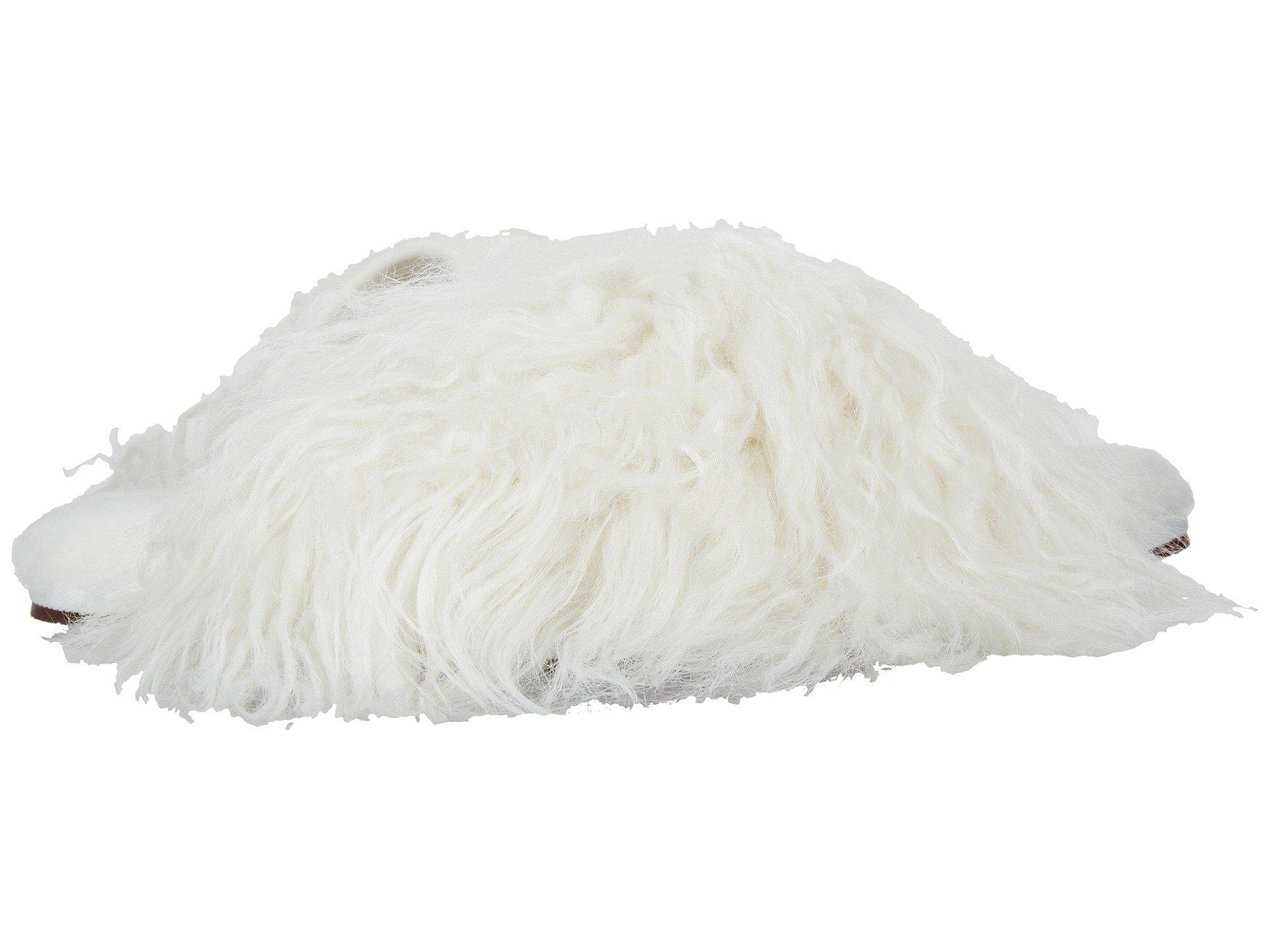 UGG Synthetic Fluff Momma Mongolian Clog (white) Women's Slippers - Lyst