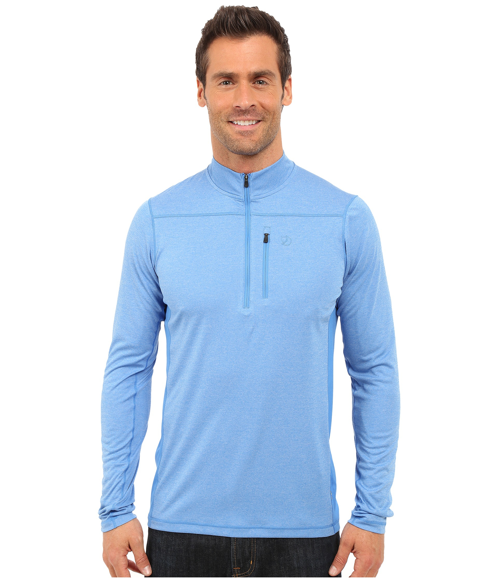 Fjallraven Synthetic Abisko Vent Zip T-shirt Long Sleeve in Blue for Men -  Lyst