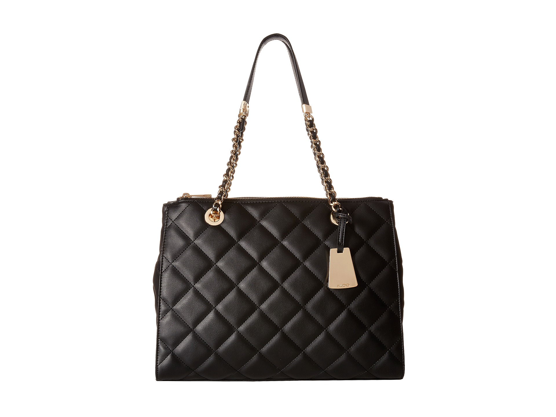 aldo black quilted bag