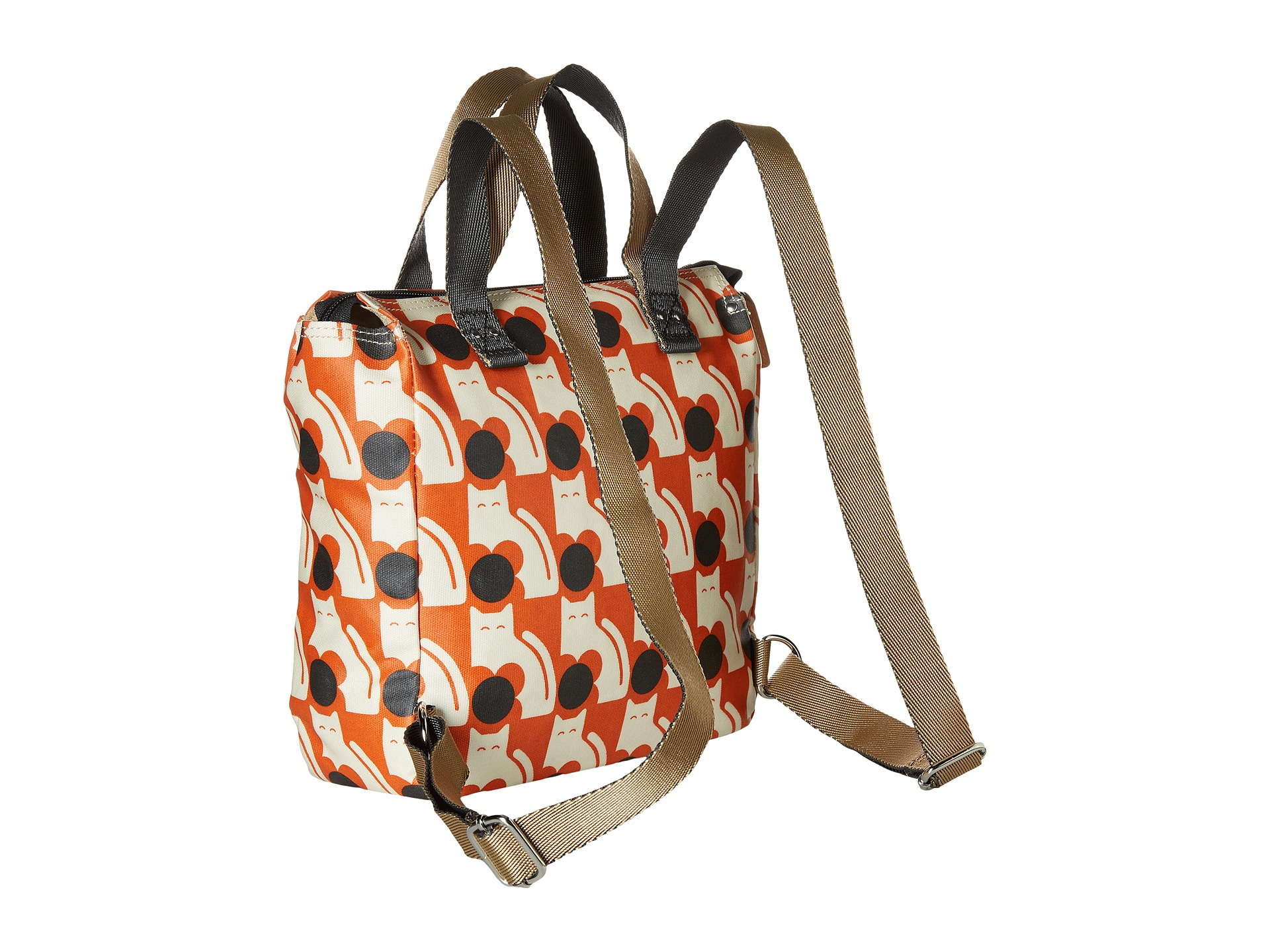 Orla Kiely Cotton Poppy Cat Print Small Backpack Lyst Orla Kiely Cotton Poppy Cat Print Small Backpack Lyst