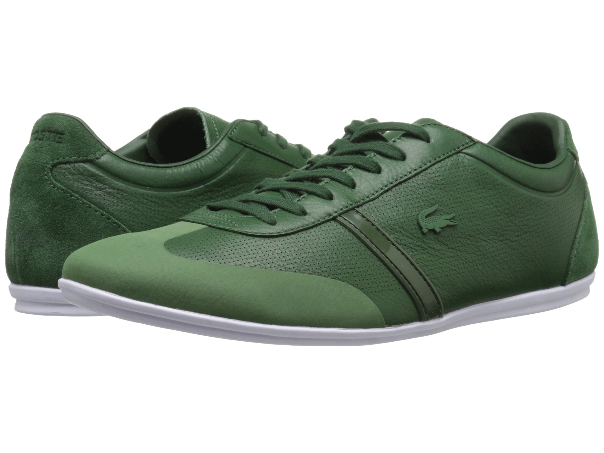 green lacoste sneakers