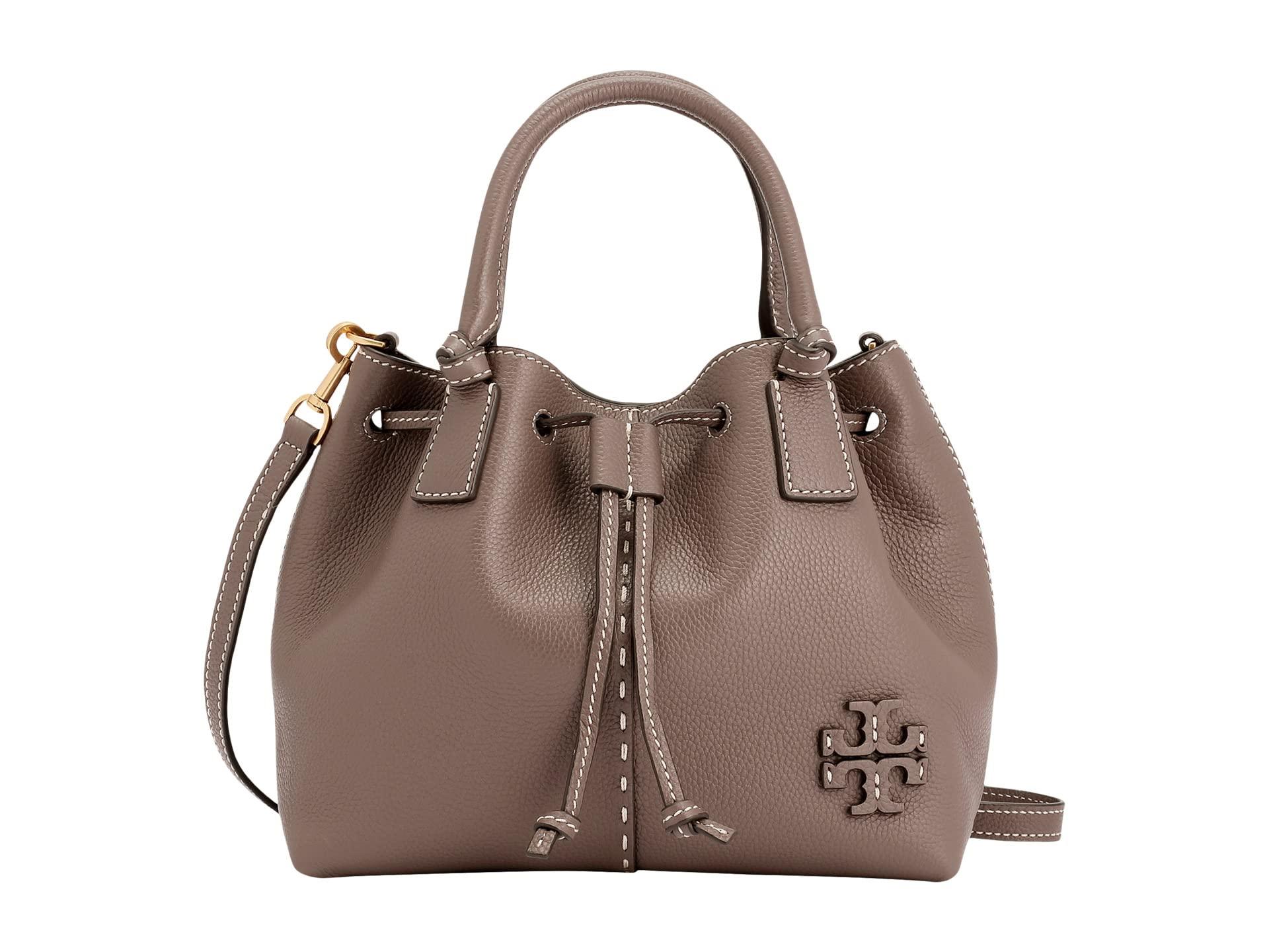 Tory Burch Mcgraw Small Drawstring Satchel in Natural | Lyst