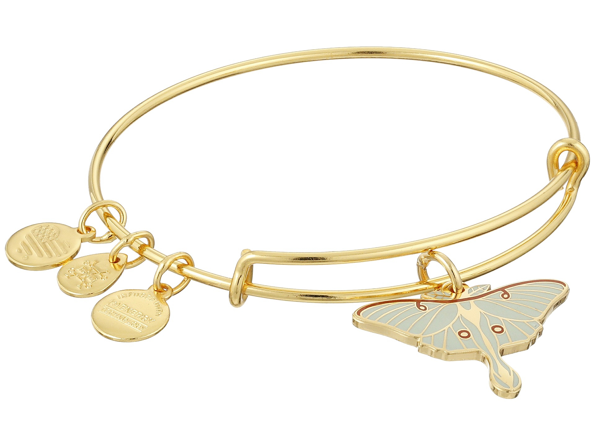 Alex and Ani Pink Tulips Gold Tone 