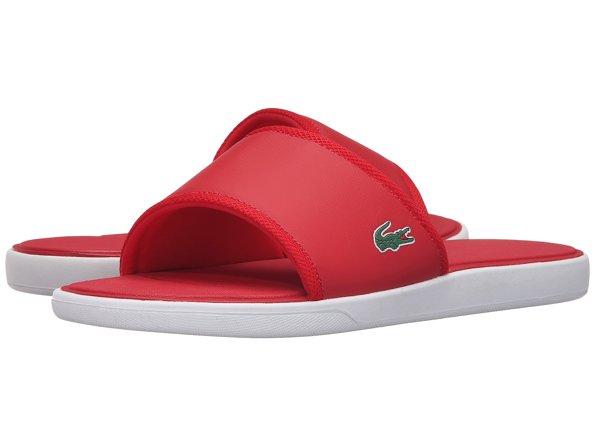 red lacoste sliders