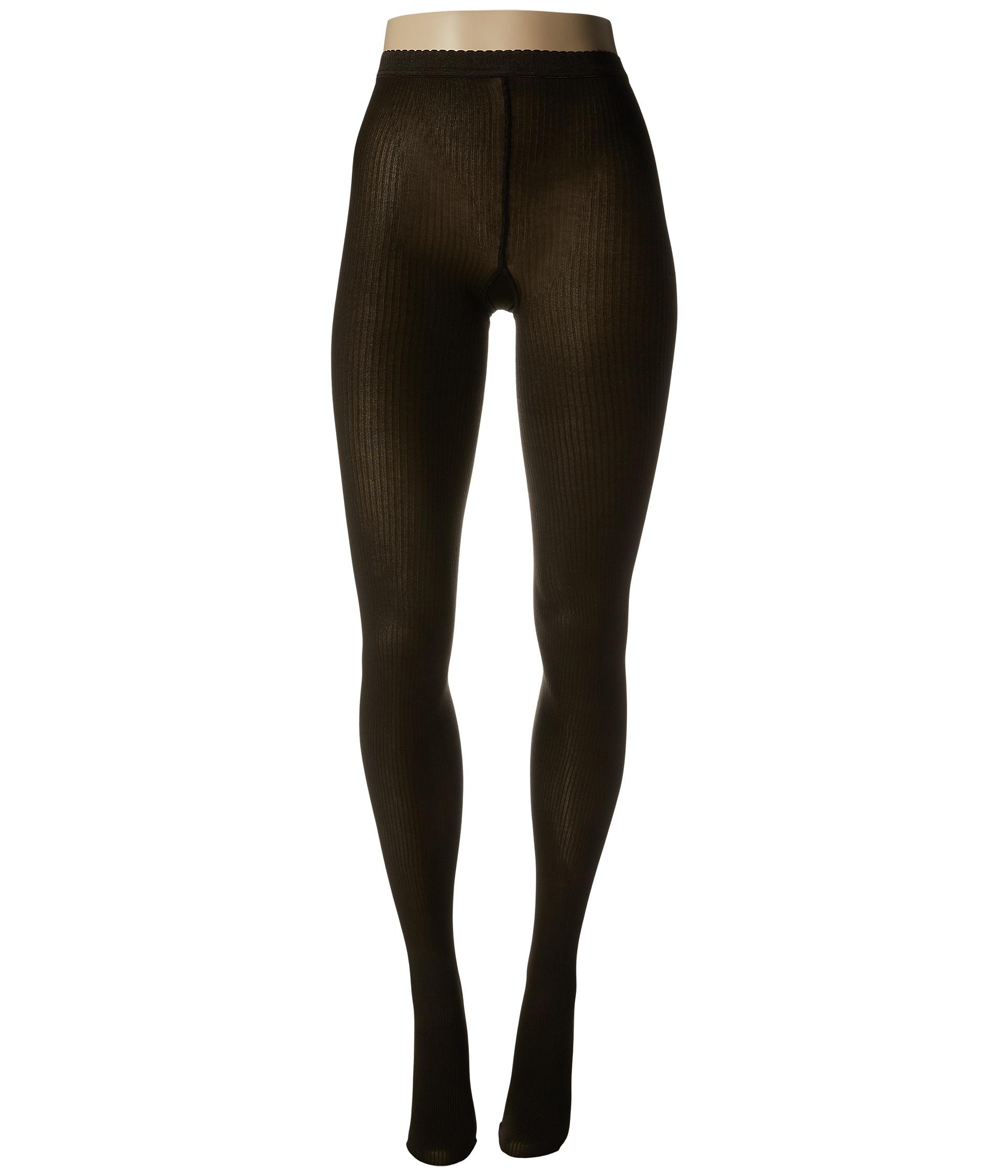 Wolford Superfine Cotton Rib Tights in Black Lyst