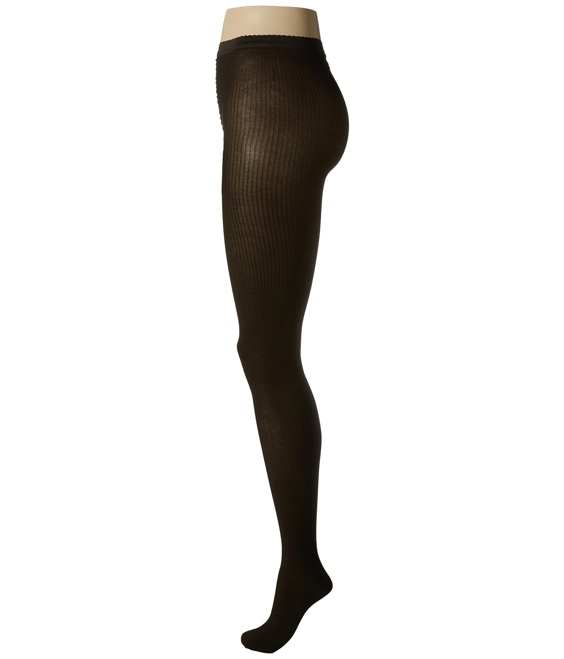 Wolford Superfine Cotton Rib Tights in Black Lyst