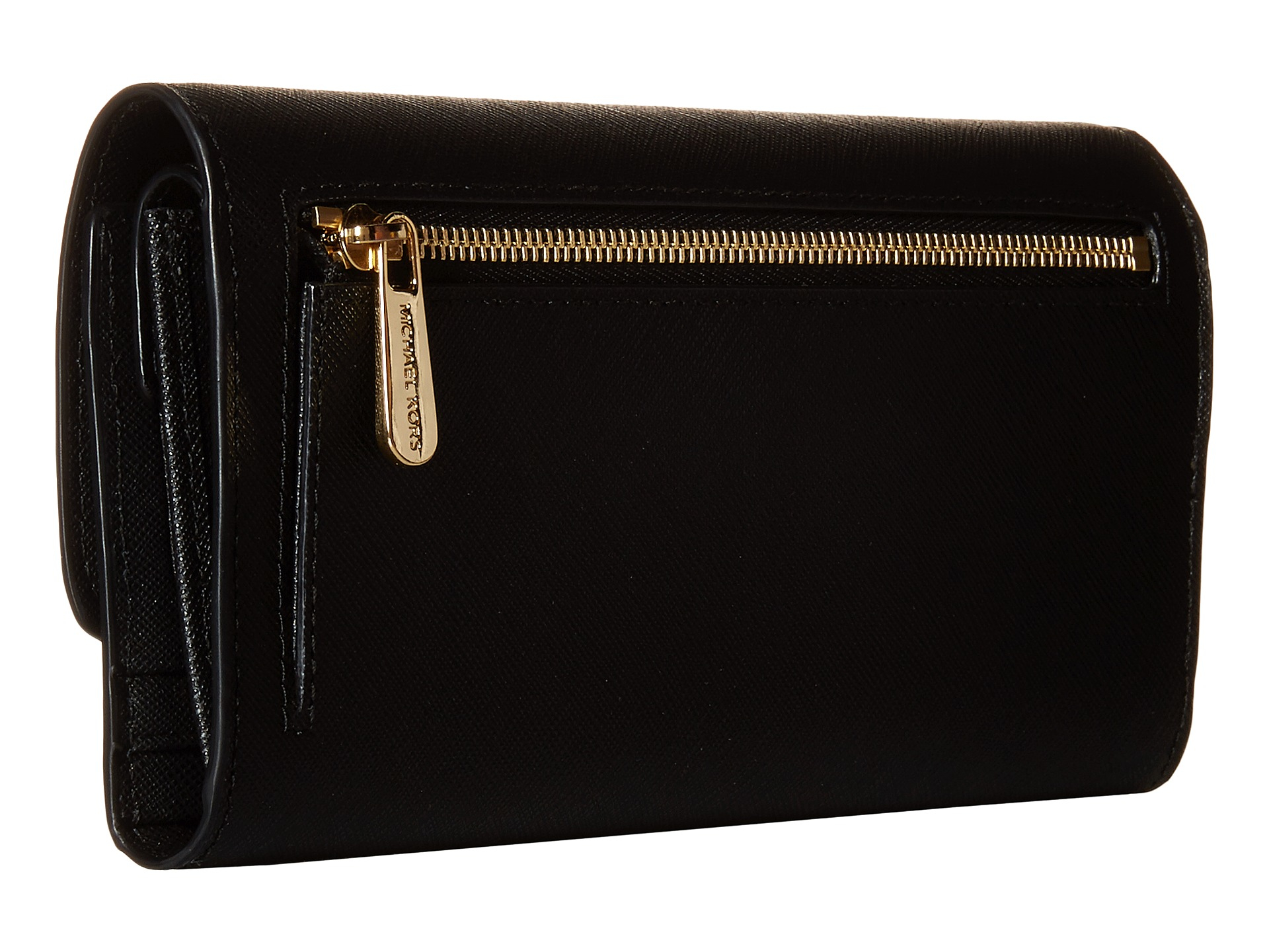 MICHAEL Michael Kors Ava Large Trifold Wallet in Black Lyst