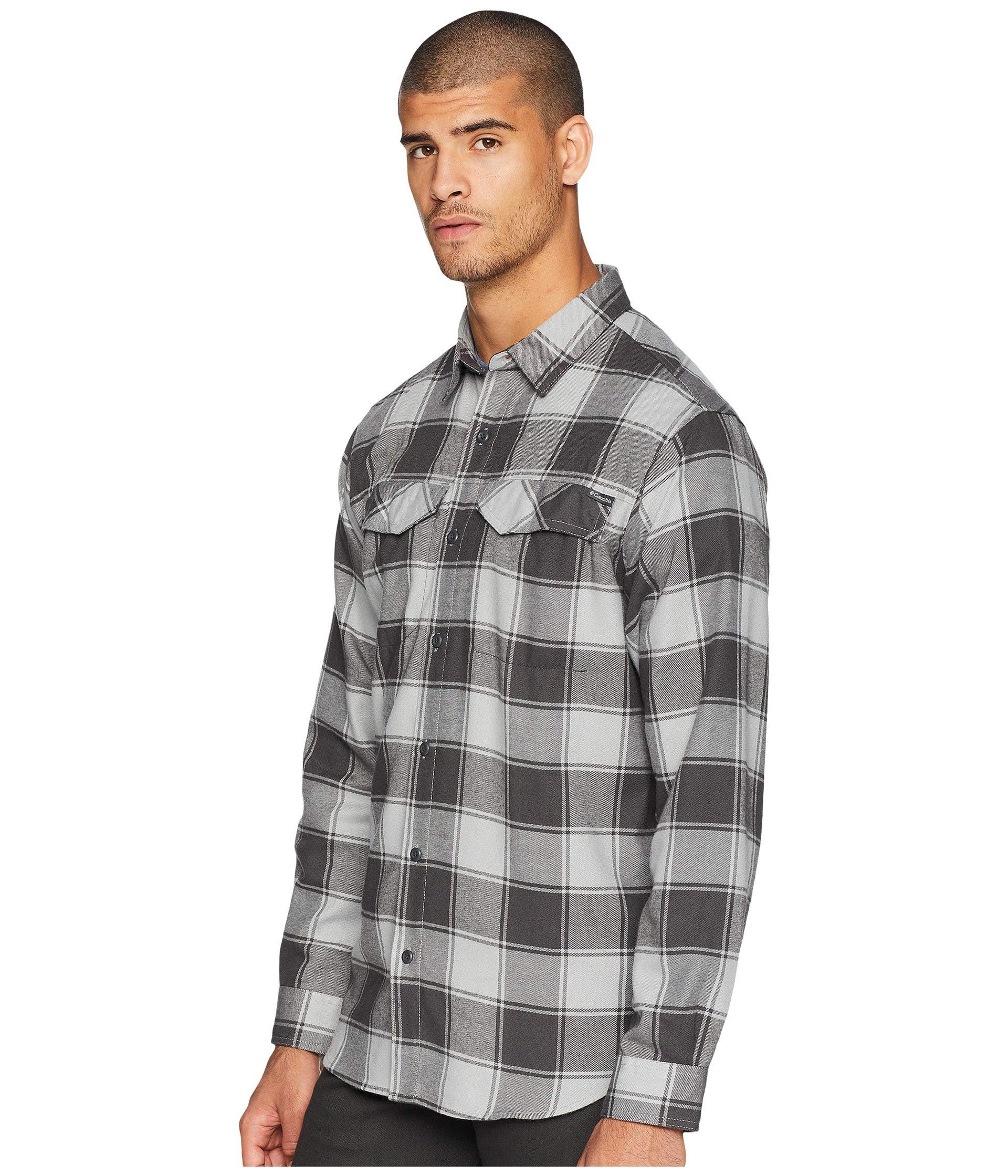 columbia men's silver ridge flannel long sleeve shirt