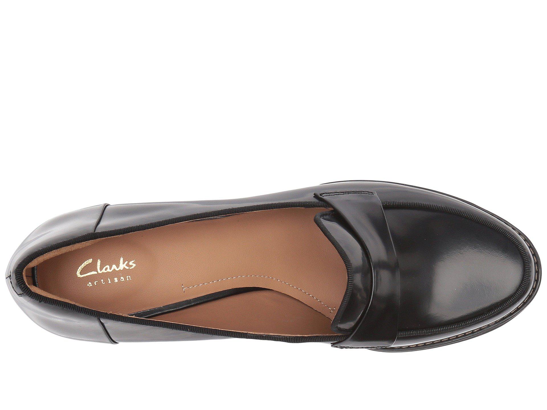 Clarks Tarah Grace (black Shiny Leather) High Heels - Lyst