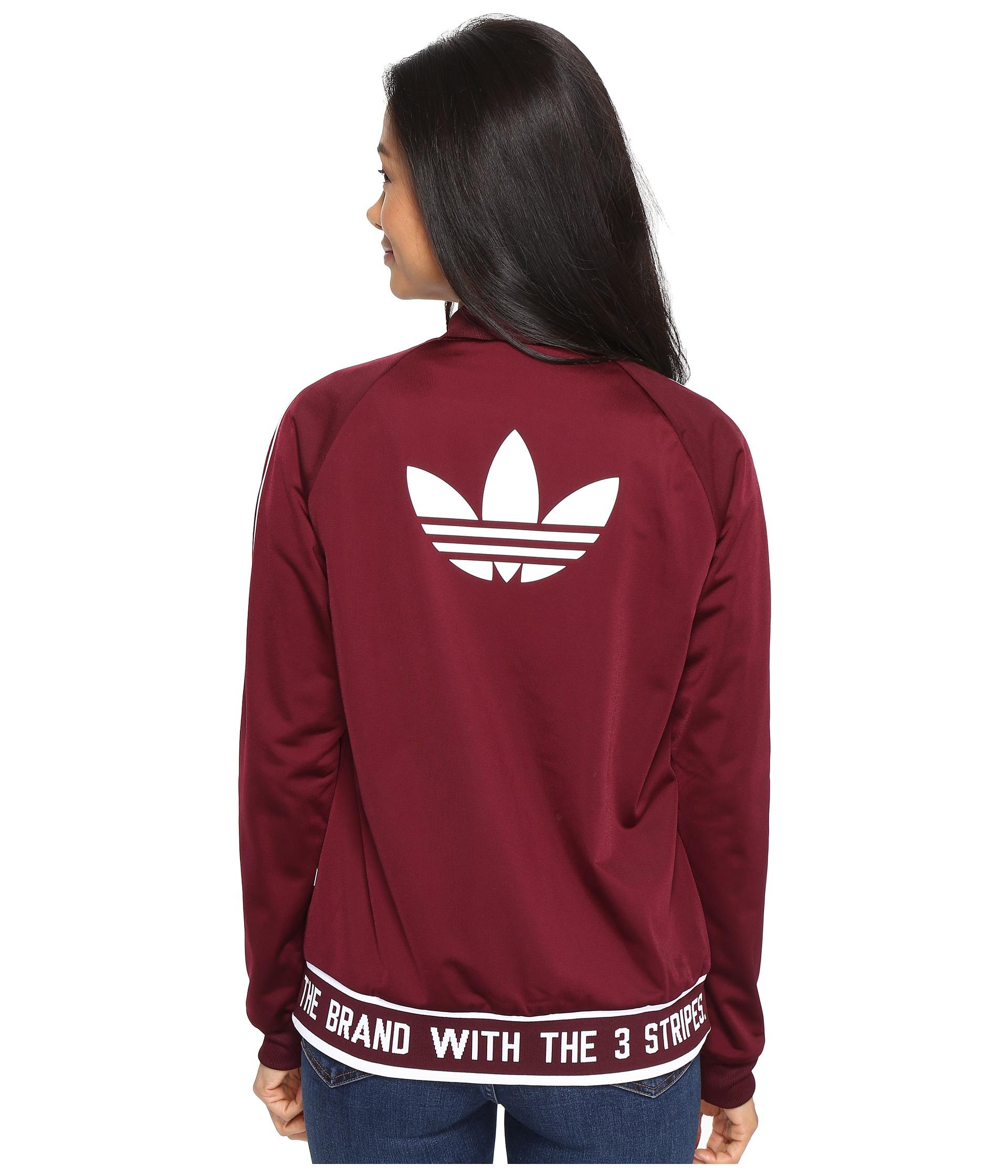 bovenste Verplicht Implicaties adidas Originals Supergirl Track Jacket in Red | Lyst