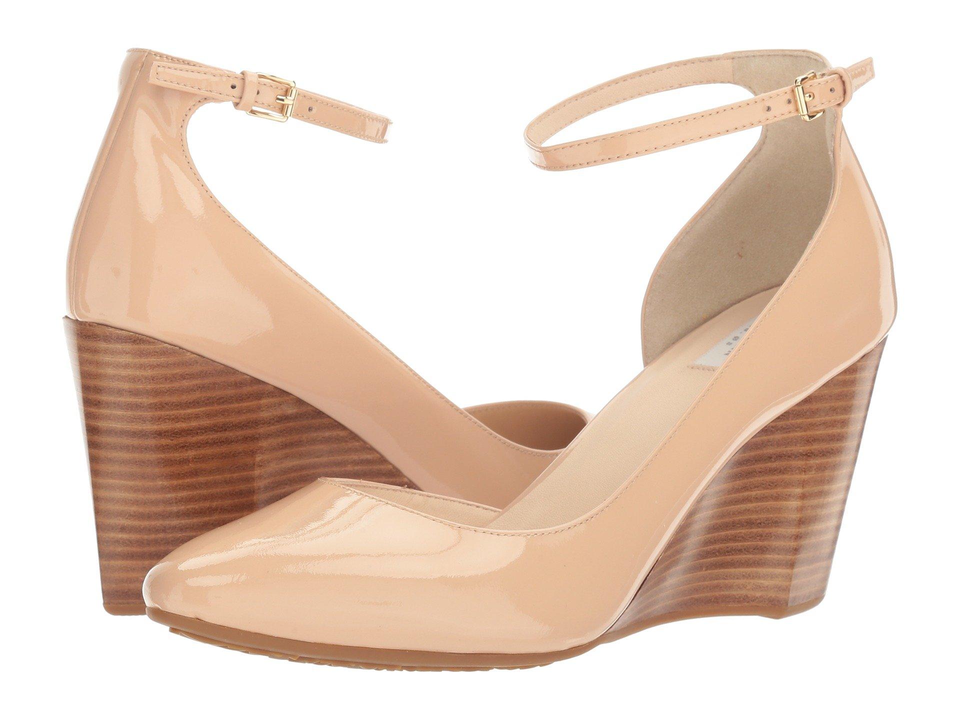 Cole Haan Leather Sadie Ankle Strap Wedge 85mm Platform in Beige (Natural) - Save 62% - Lyst