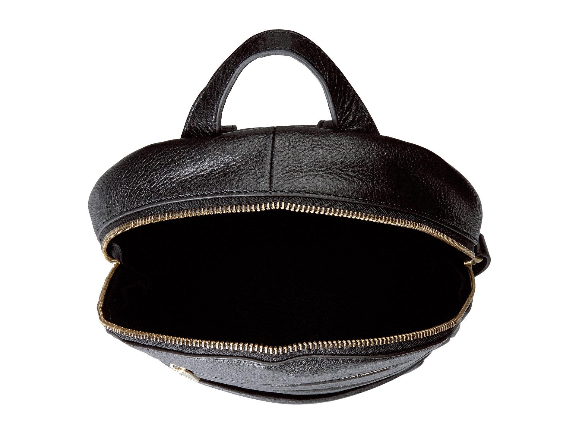 fossil black leather backpack