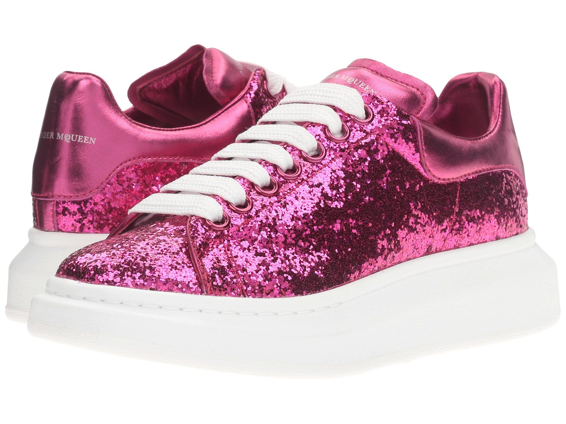 Alexander McQueen Glitter Sneakers in Pink | Lyst