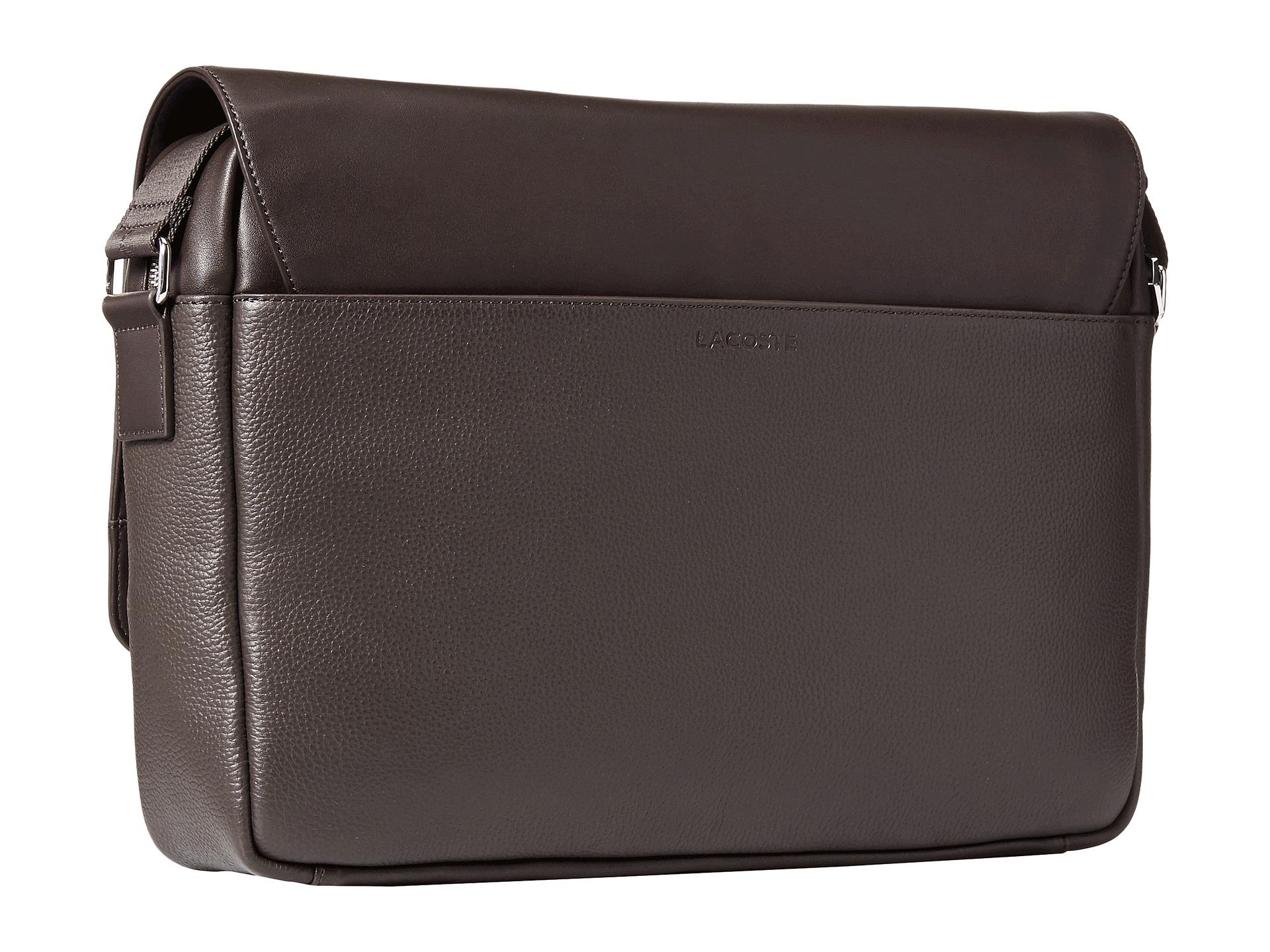 lacoste leather side bag