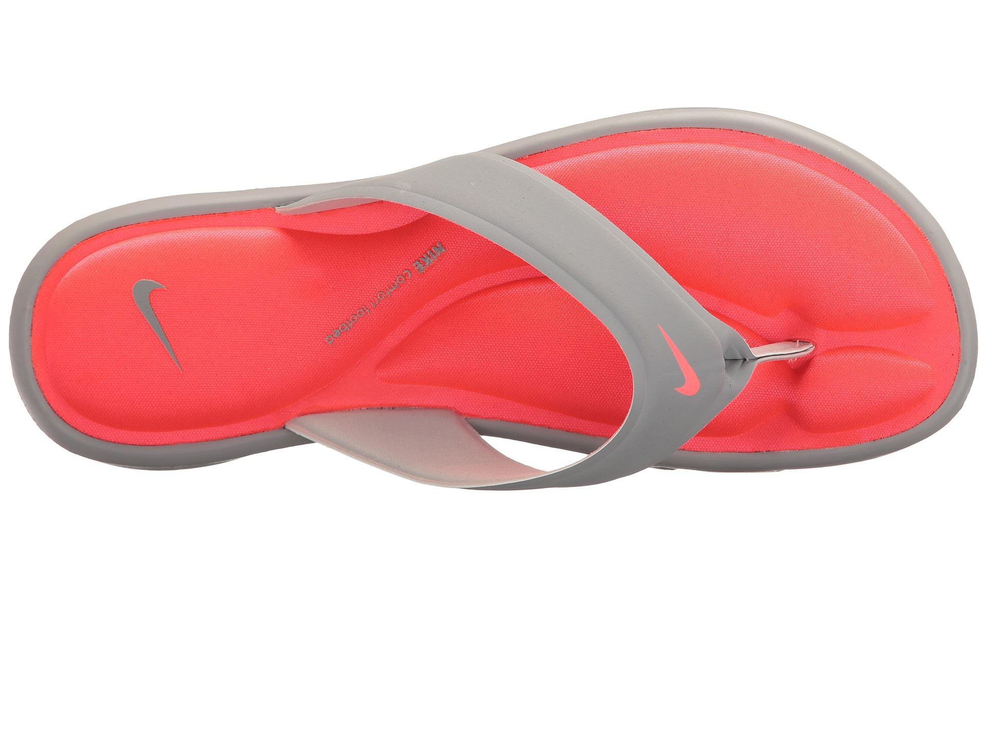 Nike Ultra Comfort Thong Sandal in Gray | Lyst