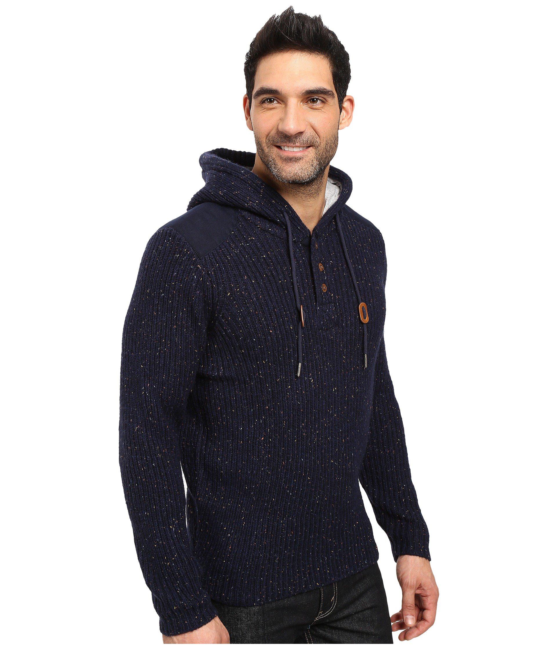 prana hooded henley sweater