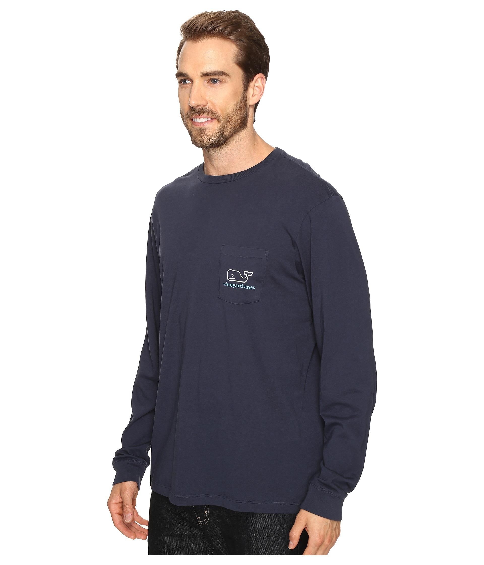 Vineyard Vines Long Sleeve Hanukkah Whale Pocket T-shirt in Blue for ...