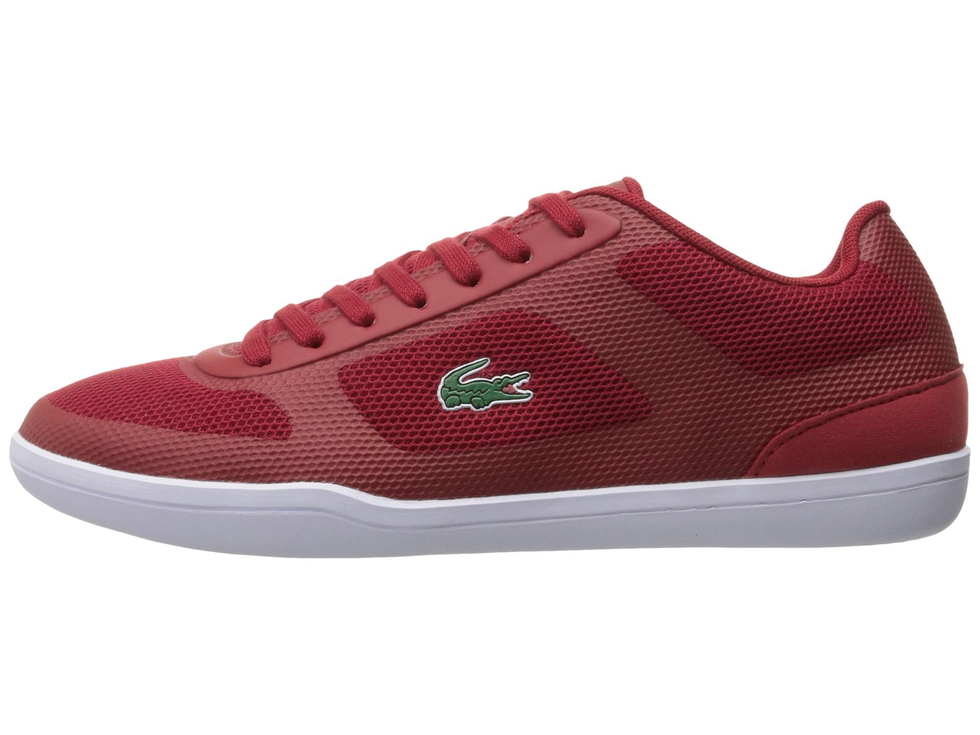 lacoste red sneakers